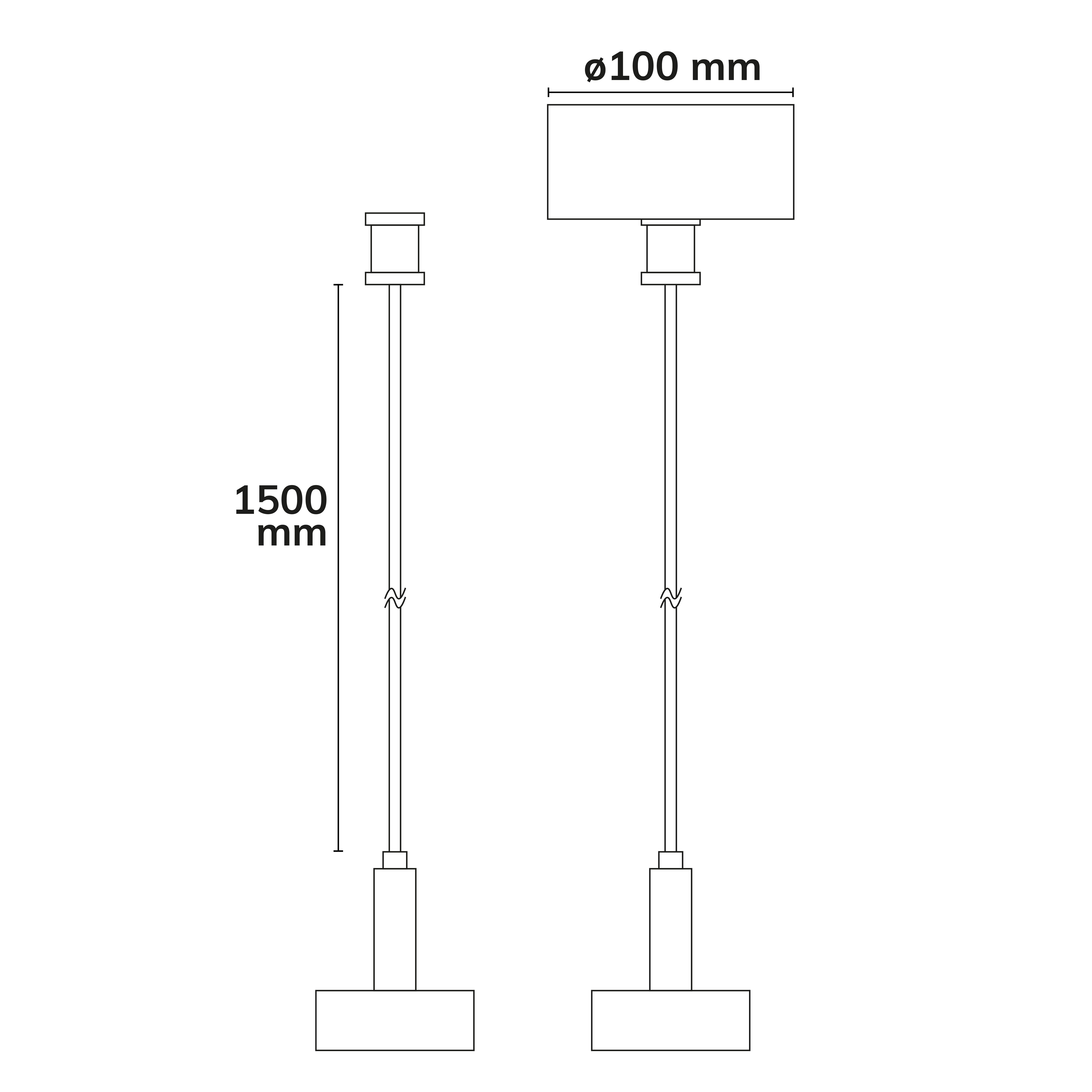 ISOLED Seilabhängung mit Baldachin für LED Hängeleuchte LINKLINE50 schwarz - 3