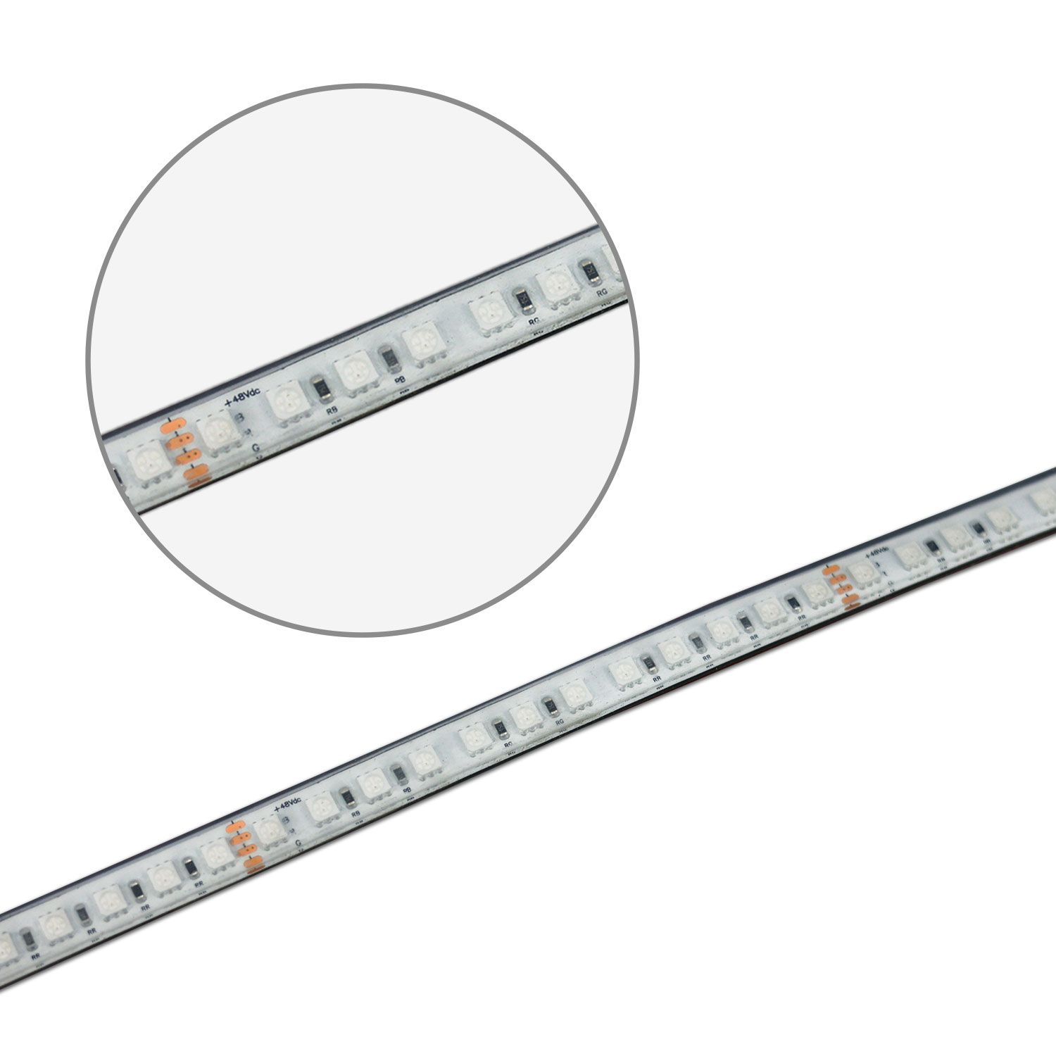 ISOLED LED AQUA RGB 48V Flexband, 14,4W, IP68, 3in1 Chip, 20m Rolle, 96 LED/m - 3