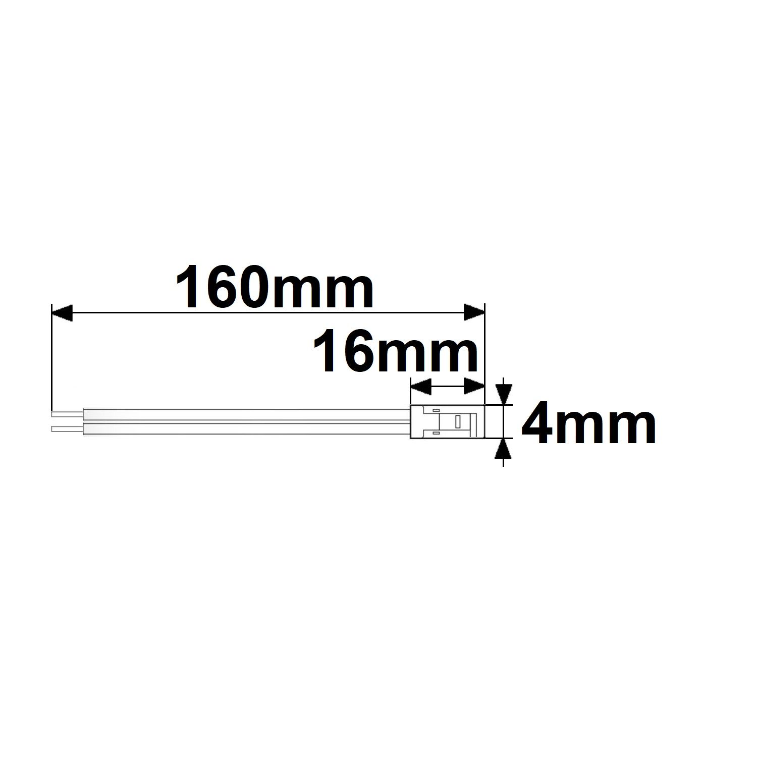 ISOLED Kontakt-Kabelanschluss Universal (max. 5A) K2-210 für 2-pol. IP20 Flexstripes mit Breite 10mm - 2