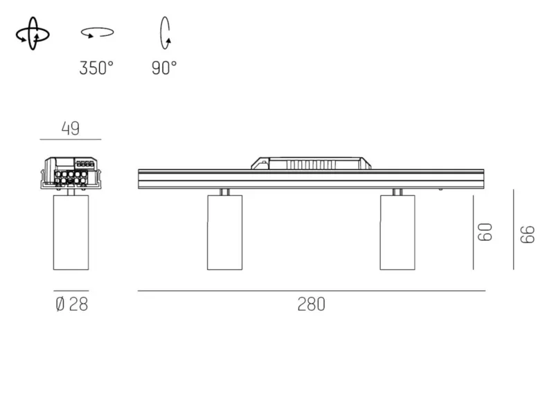 Molto Luce LOG 50 MAGNETICS EINSATZ 2-FLAMMIG (grau) - Produktbild 2