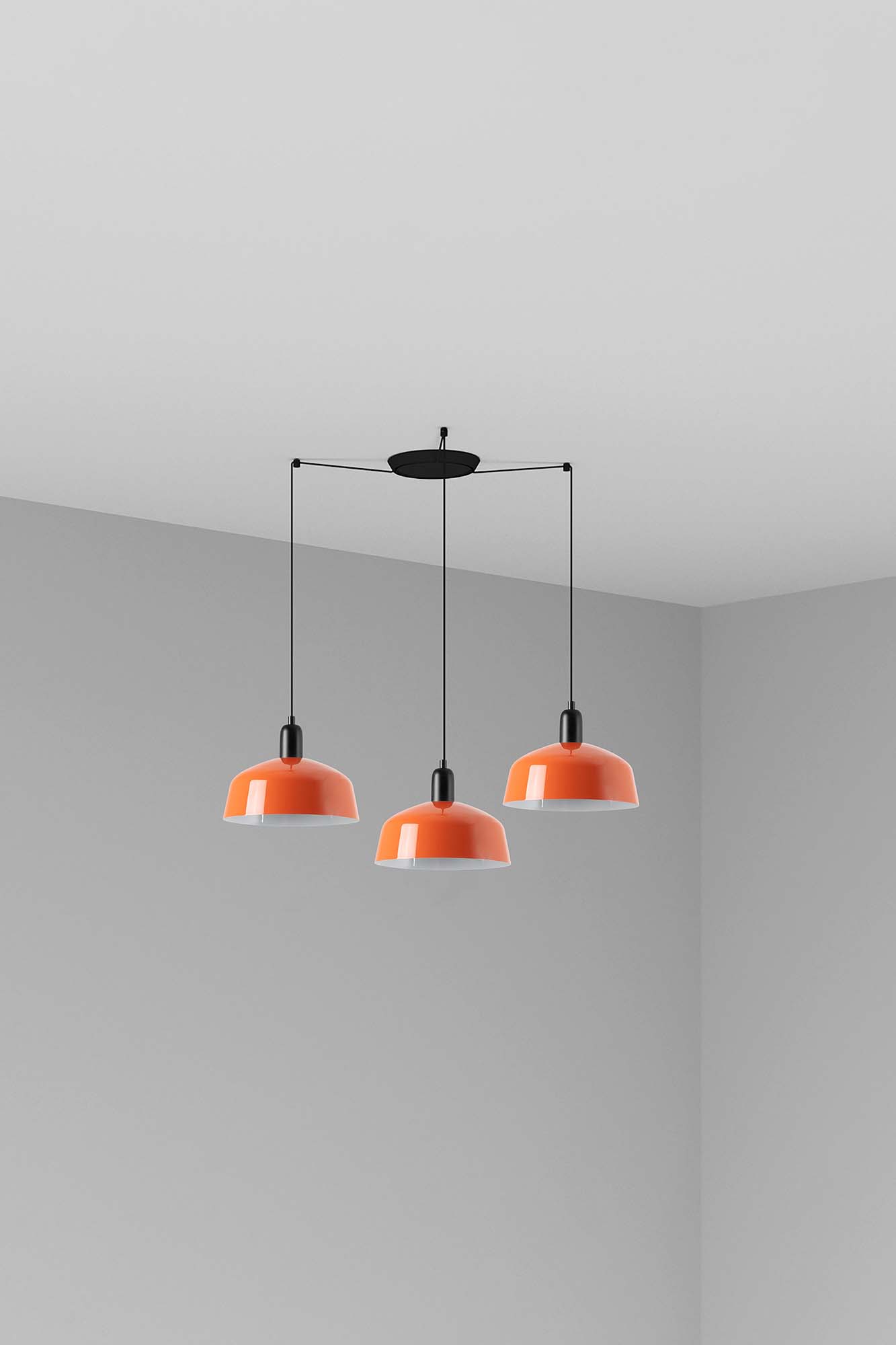 Faro TATAWIN M Metall 3L Pendelleuchte Orange-rot - 1