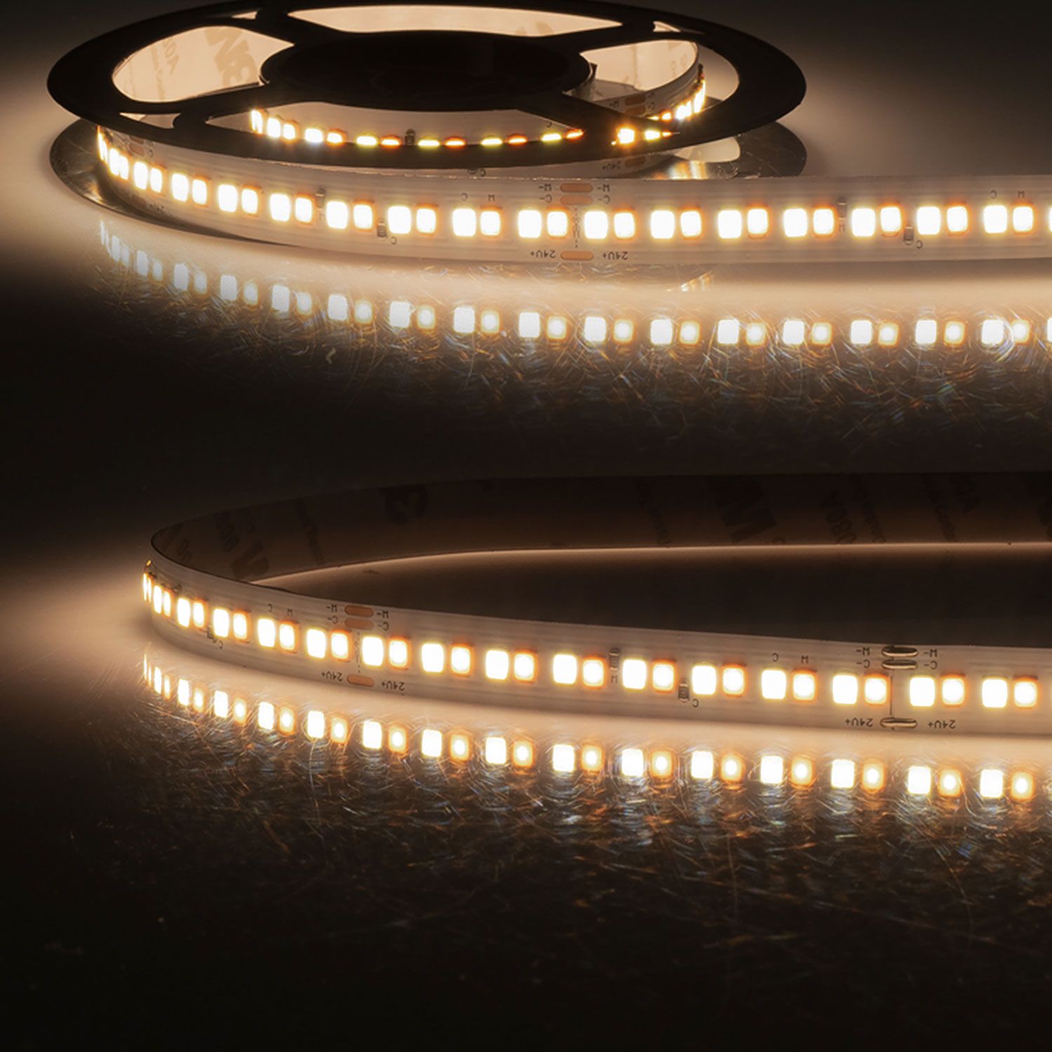 ISOLED LED HEQ919/960 Linear CCT Flexband, 24V DC, 7W+7W, IP20, 5m Rolle, 256 LED/m - 1