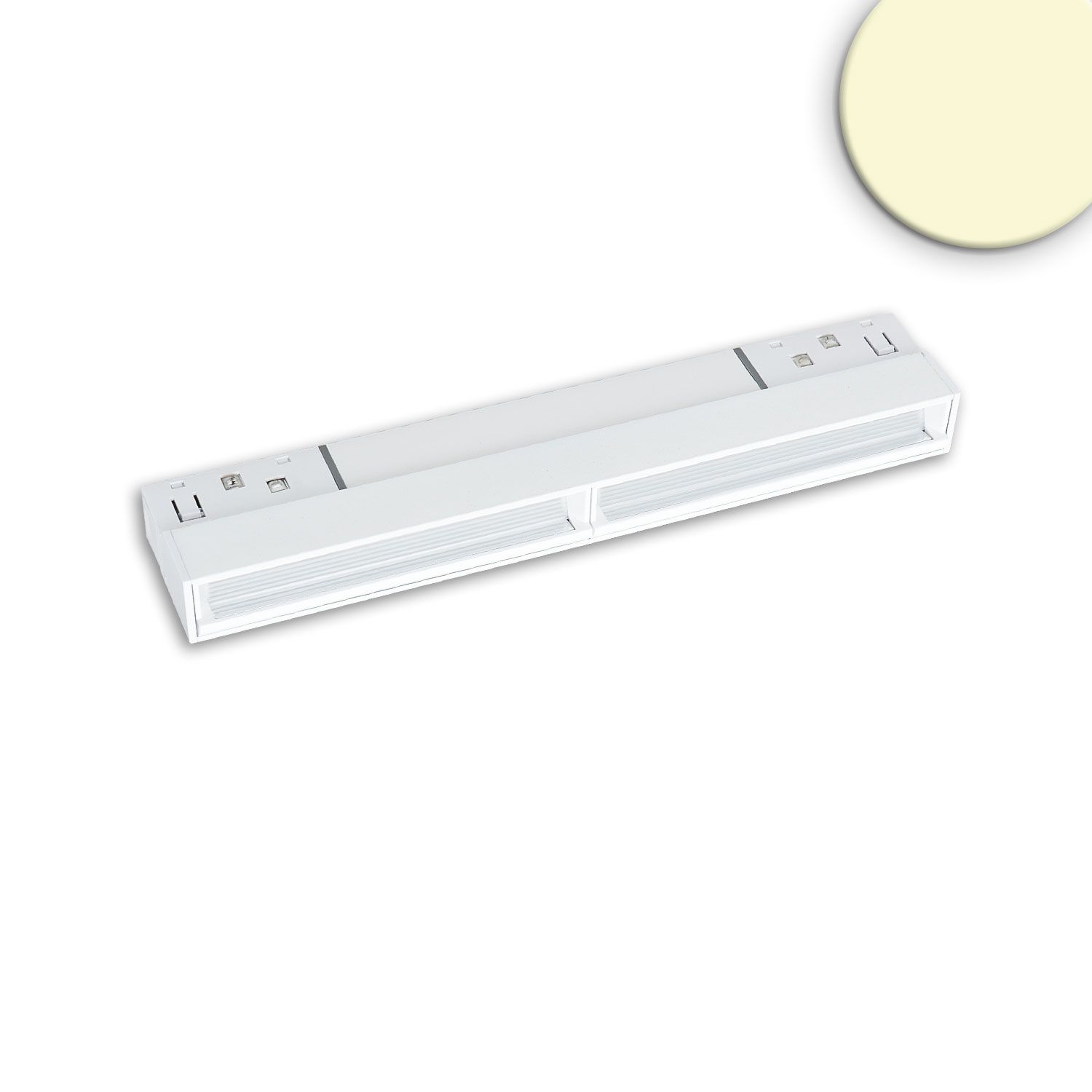 ISOLED Track48 Wallwasher 22cm weiß, 12W, 100° asymetrisch, 48V DC, 3000K, CRI90, Line+, DALI dimmbar - 1