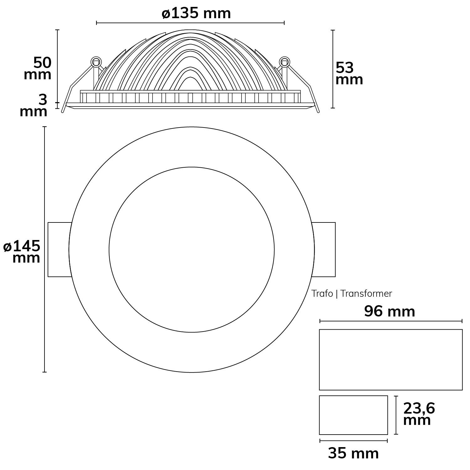 ISOLED LED Downlight LUNA 15W, indirektes Licht, weiß, neutralweiß - 4