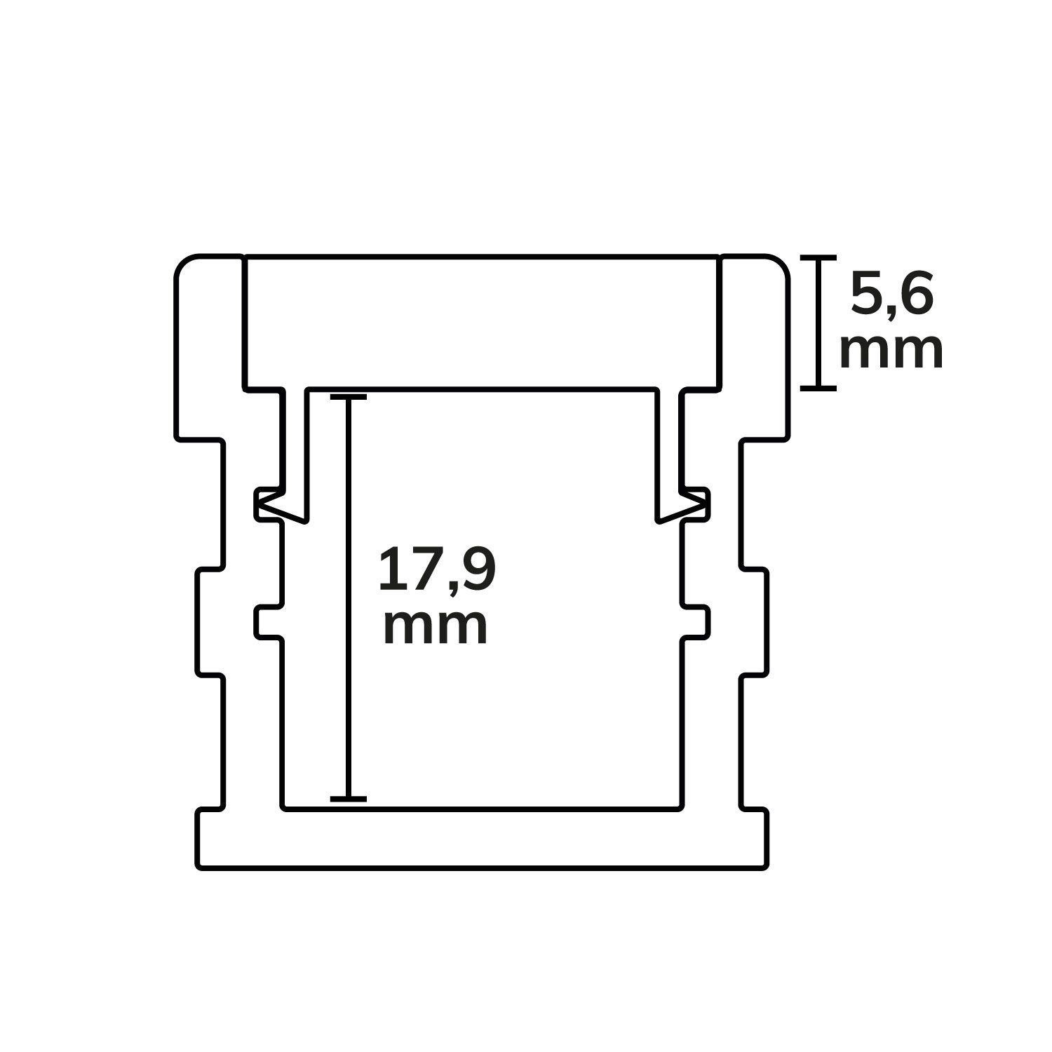 ISOLED LED Profil GROUND-OUT16, befahrbar, Aluminium eloxiert, 200cm, inkl. Abdeckung opal - 5