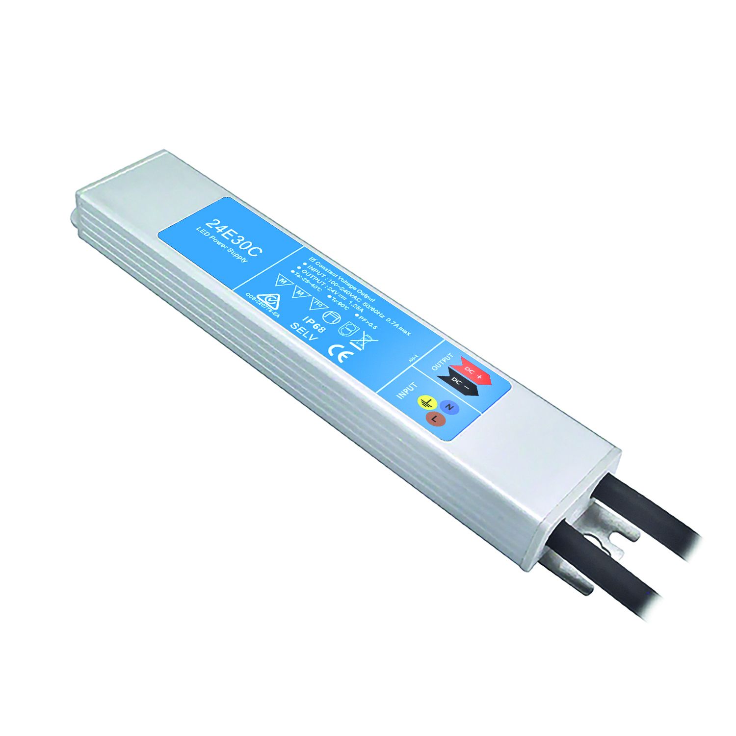 ISOLED LED Trafo 24V/DC, 0-30W, PowerSync, IP68 - 1