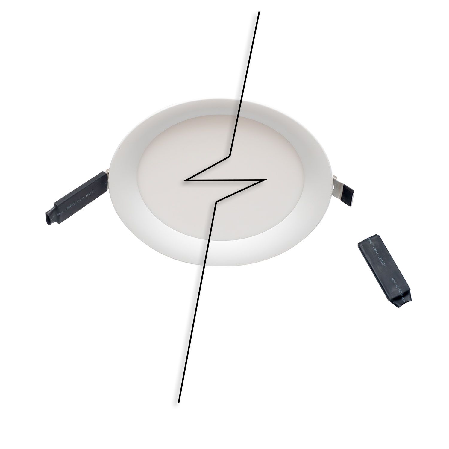 ISOLED Loch Adapterplatte für Downlights, ohne Federn, weiß, ID 200mm - AD 260mm - 3