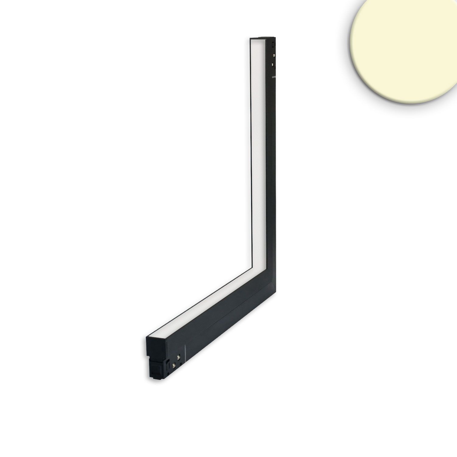 ISOLED Track48 Eckleuchte vertikal schwarz, 20W, 120°, 48V, 3000K, CRI90, prismatisch, Line+, DALI dimmbar - 1