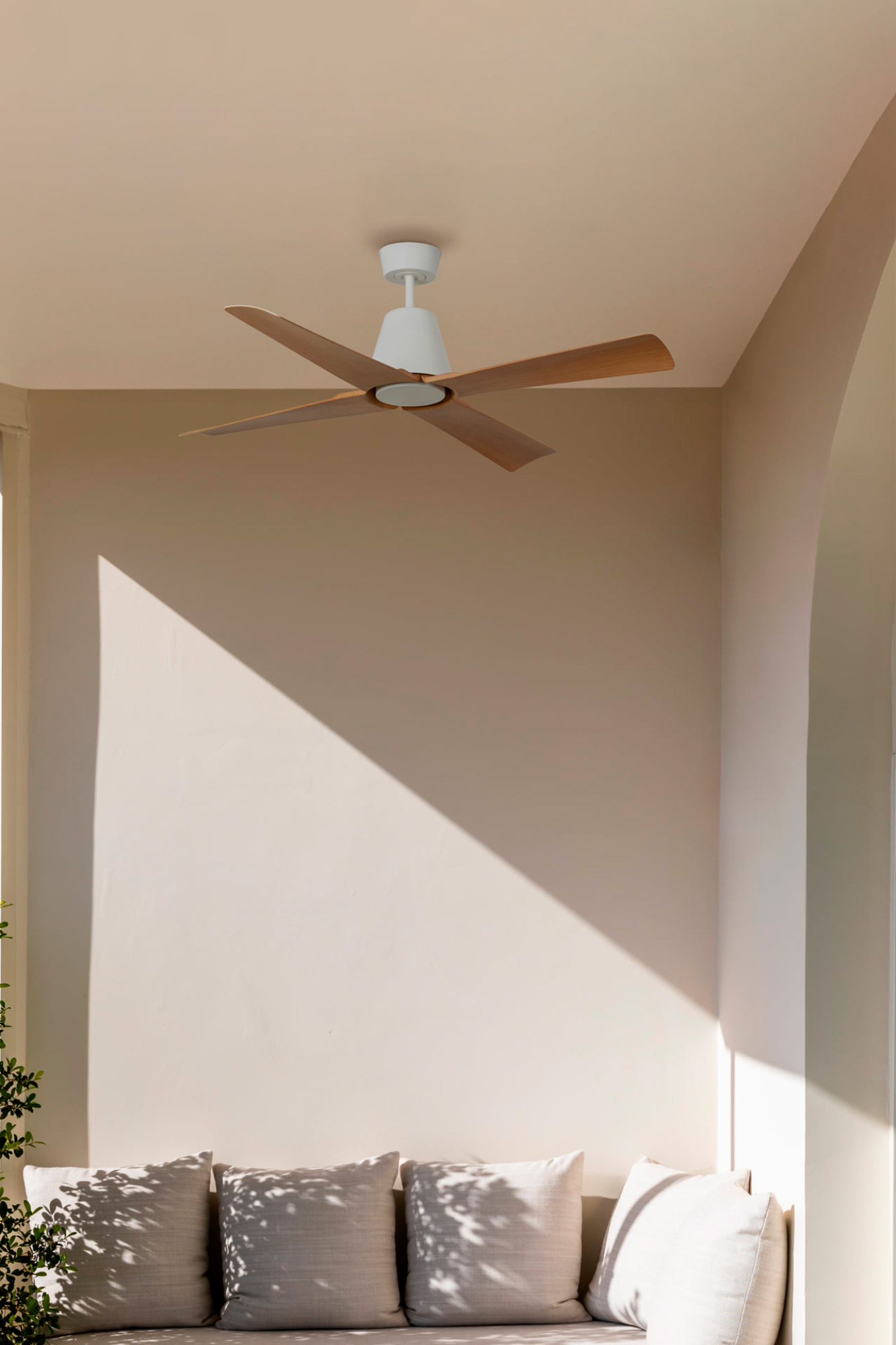 Faro TYPHOON M LED-Ventilator weiß/Ahorn 3000K IP44 - Produktbild 4