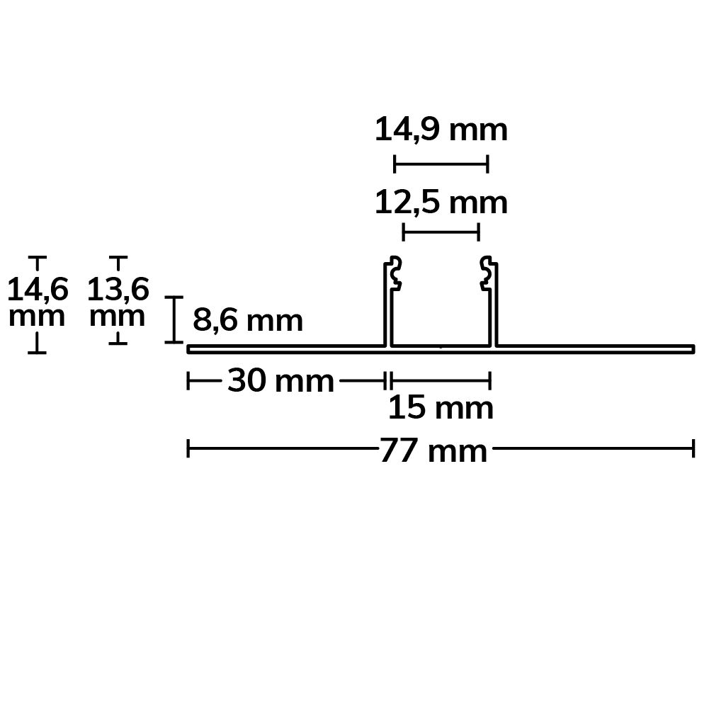 ISOLED LED Trockenbau T-Profil 14, 200cm - 3