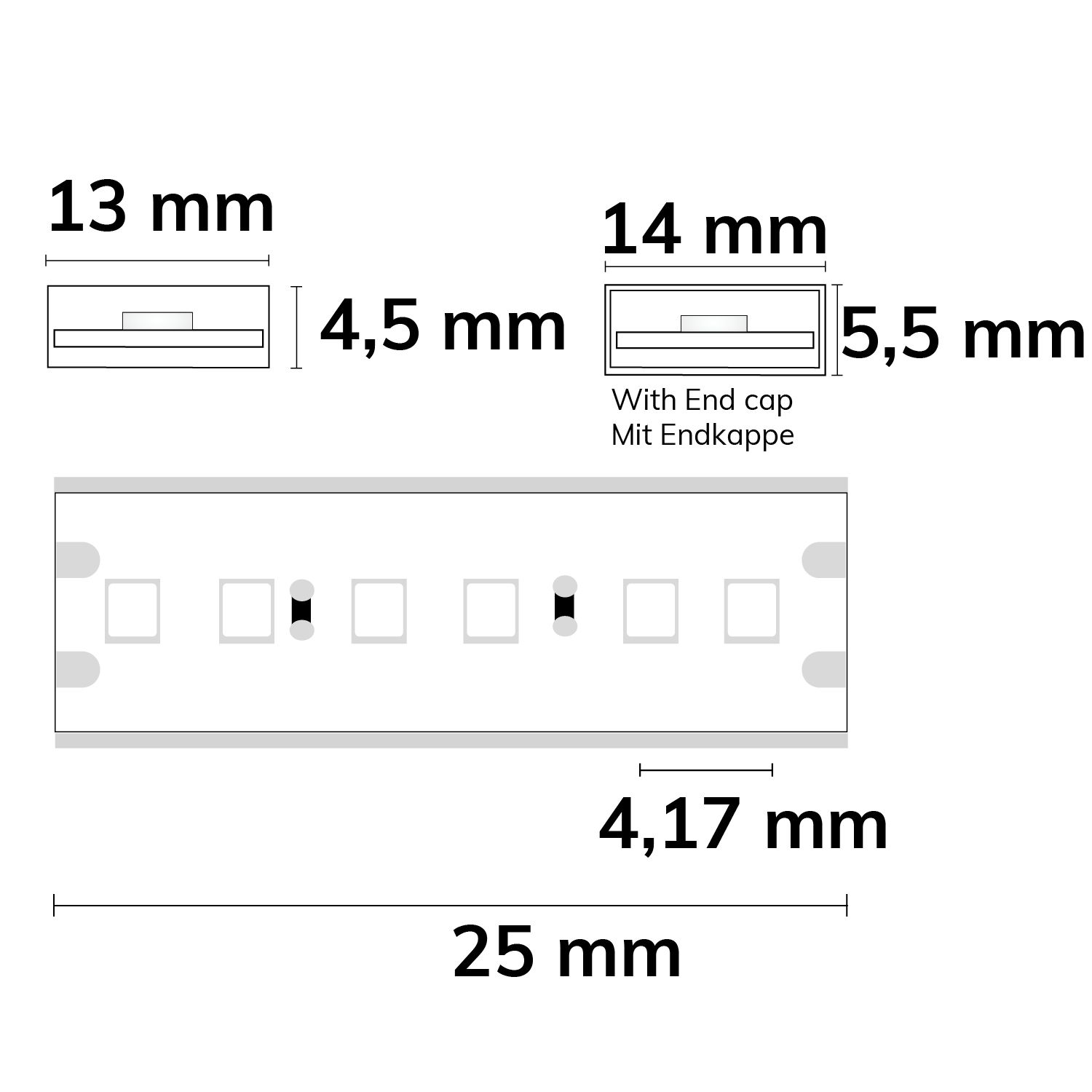 ISOLED LED AQUA927 Linear Flexband, 24V DC, 10W, IP68, 2700K, 5m Rolle, 240 LED/m - 4