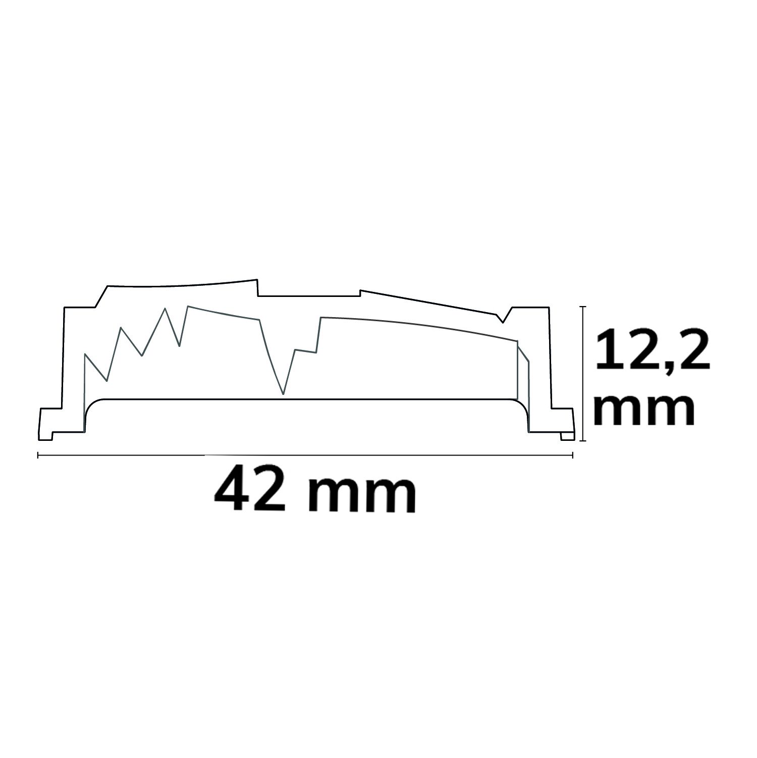 ISOLED Einschubcover 25° Linse asymmetrisch für 3-Phasen Linearleuchte prismatisch, 120cm - 3