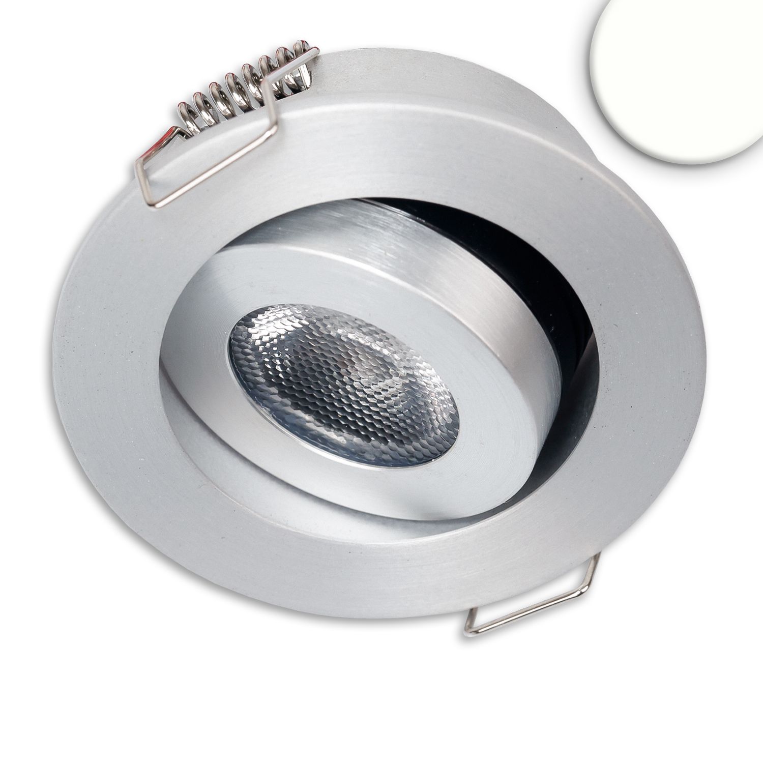 ISOLED LED Einbauleuchte MiniAMP alu gebürstet, 3W, 24V DC, neutralweiß, dimmbar ISOLED LED Einbauleuchte MiniAMP alu gebürstet, 3W, 24V DC, neutralweiß, dimmbar - 1