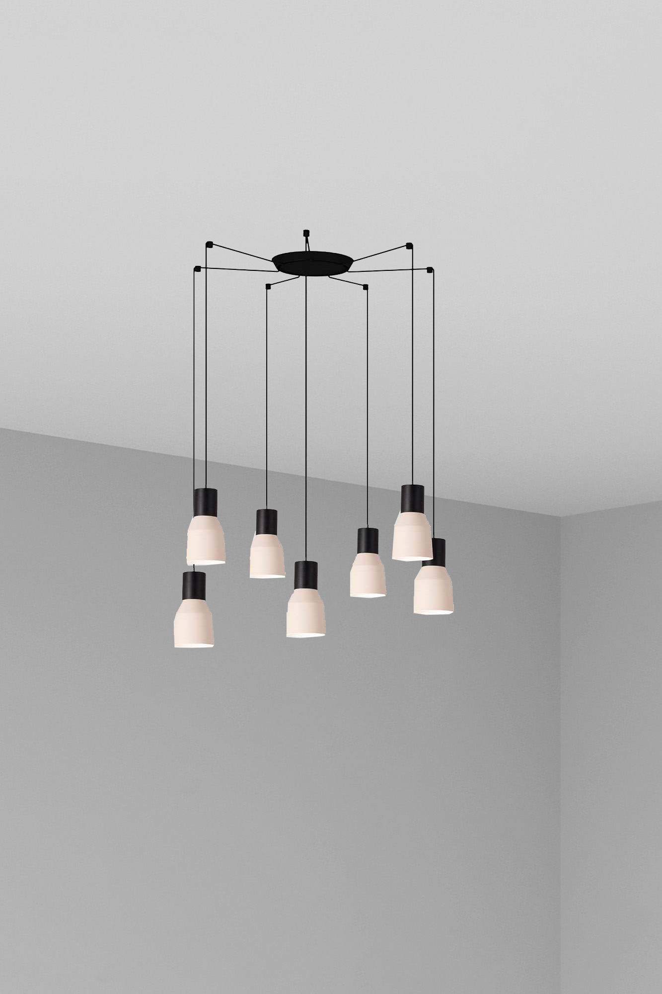 Faro KOMBO 120 7L Beige Pendelleuchte Faro KOMBO 120 7L Beige Pendelleuchte - 1