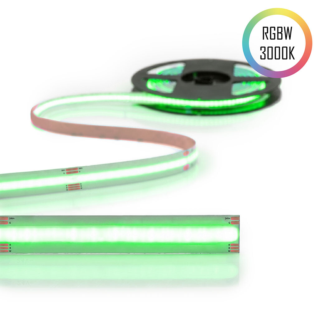 Emilum Flex COB RGBW LED-Streifen 24V, 18W, RGBW/3000K, CRI90, 784LED, IP20, 12mm Emilum Flex COB RGBW LED-Streifen 24V, 18W, RGBW/3000K, CRI90, 784LED, IP20, 12mm - 1