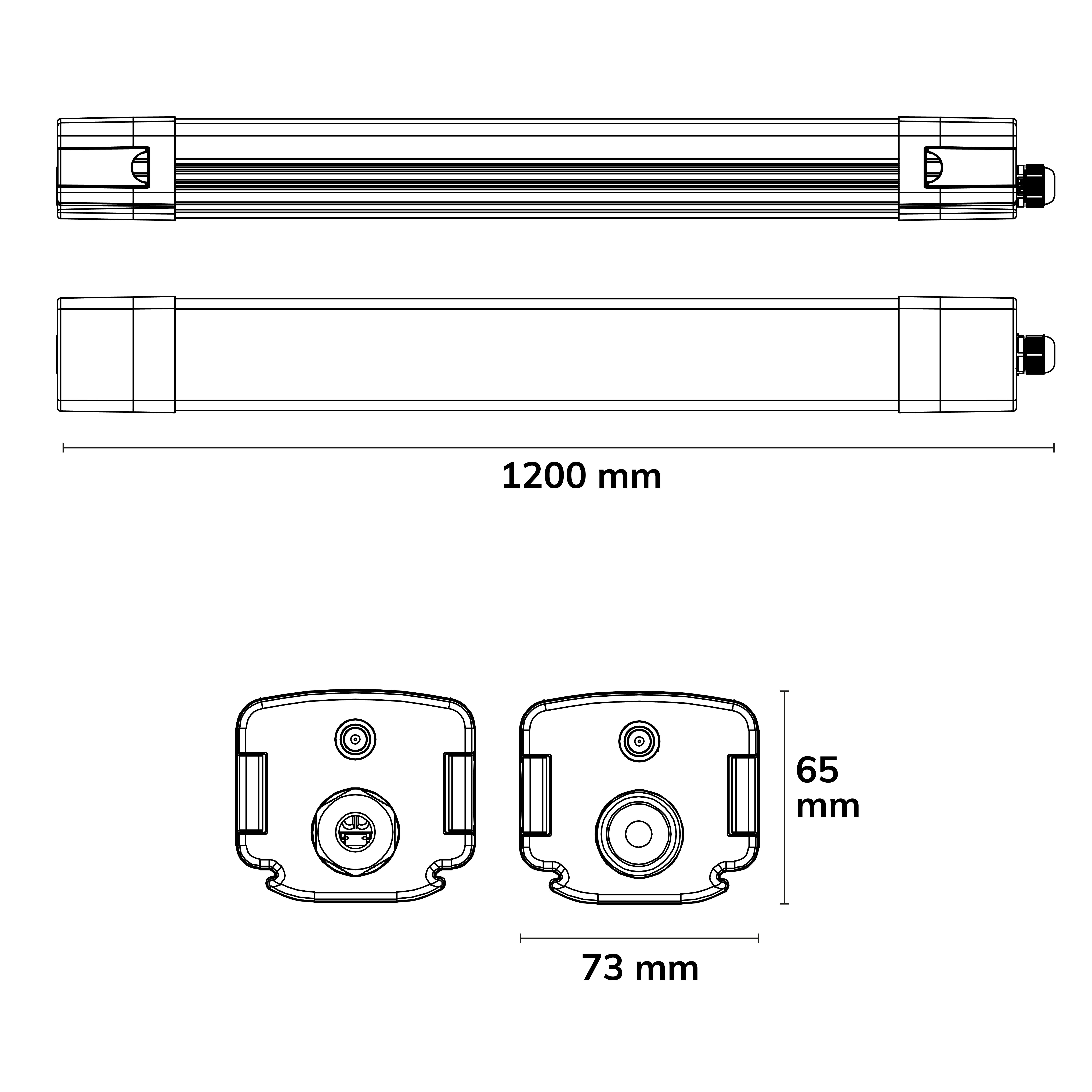 ISOLED LED Linearleuchte XChange 120cm, IP66, PowerSwitch 25-40W, 160lm/W, 4000K, CRI80, DALI dimmbar - 3