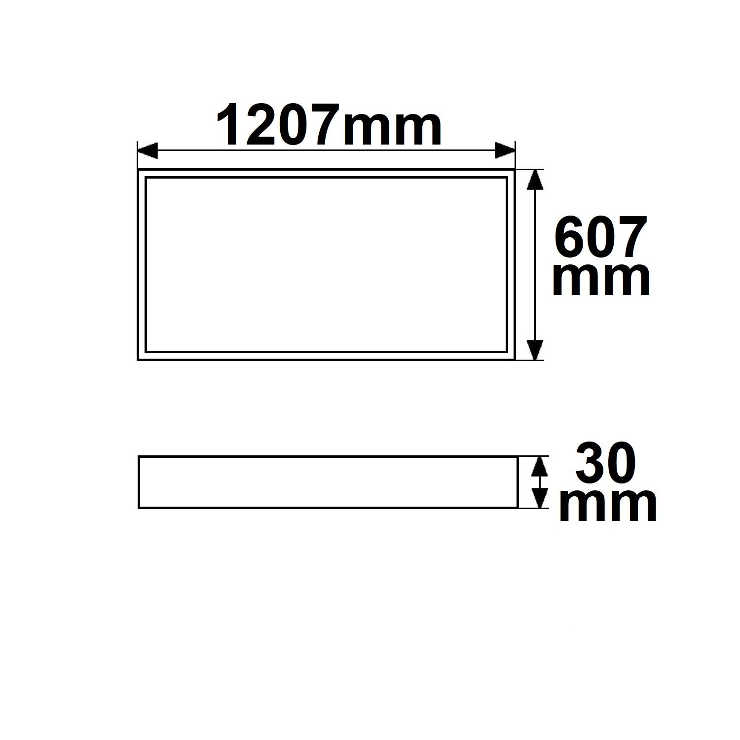 ISOLED Einbaurahmen für Infrarot-Panel PREMIUM Professional 300, 607x607mm - 2