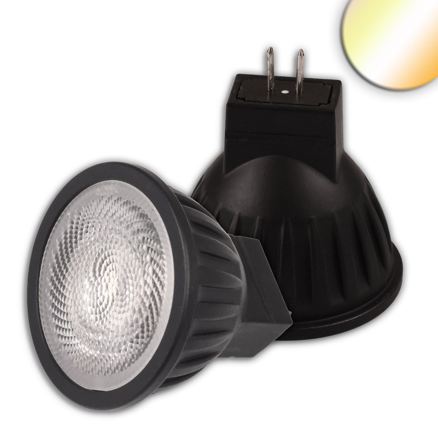 ISOLED MR11 12V LED Sunset 3.5W, 38°, CRI90, 2200-3000K Dimm-to-warm ISOLED MR11 12V LED Sunset 3.5W, 38°, CRI90, 2200-3000K Dimm-to-warm - 1