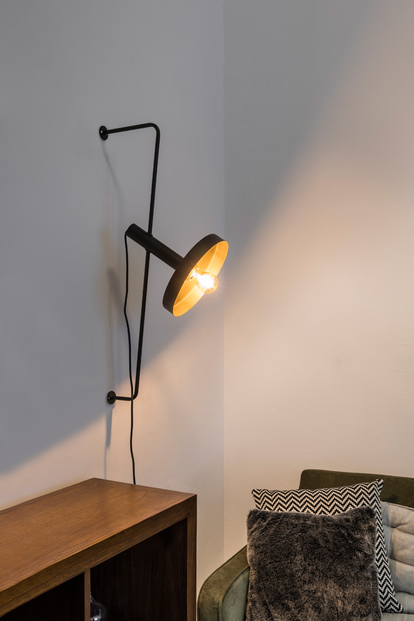 Faro WHIZZ Wandleuchte schwarz/gold - 2
