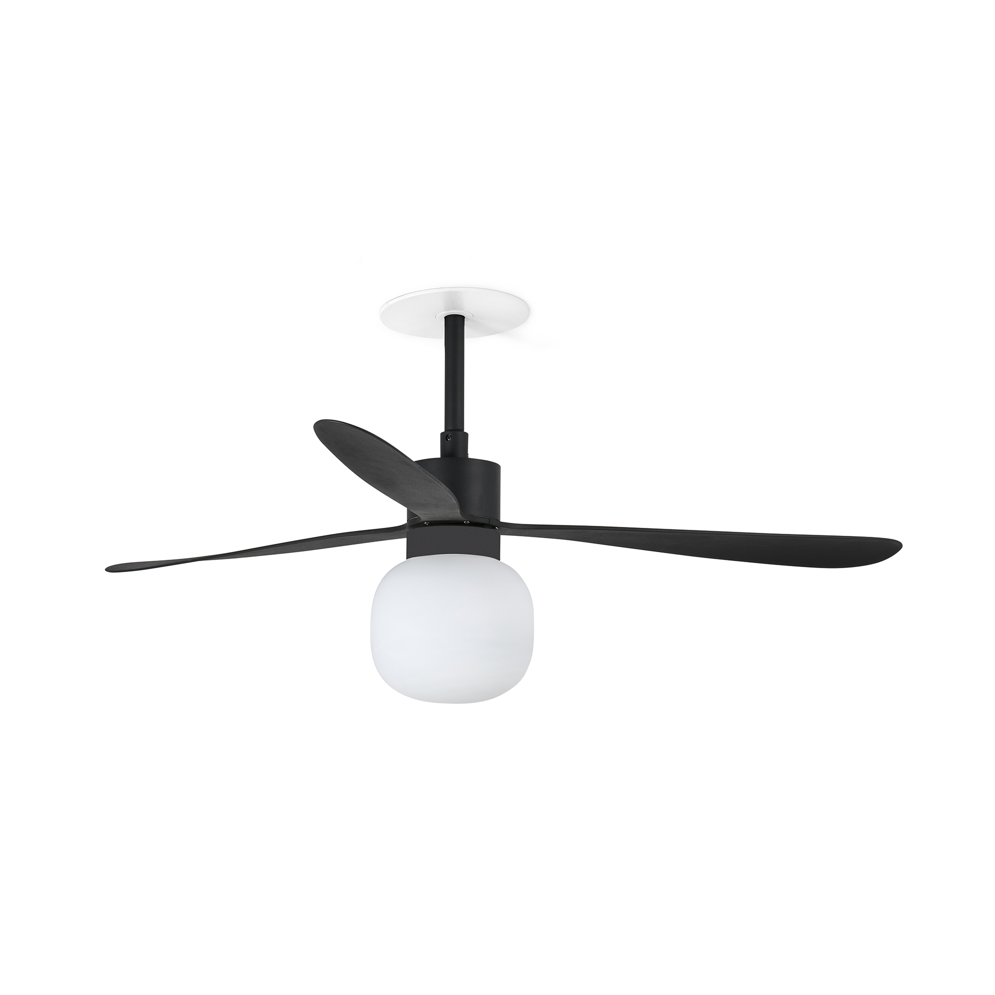 Faro AMELIA BALL RECESSED Ventilator schwarz/schwarz Wall Control 2700K - Produktbild 1