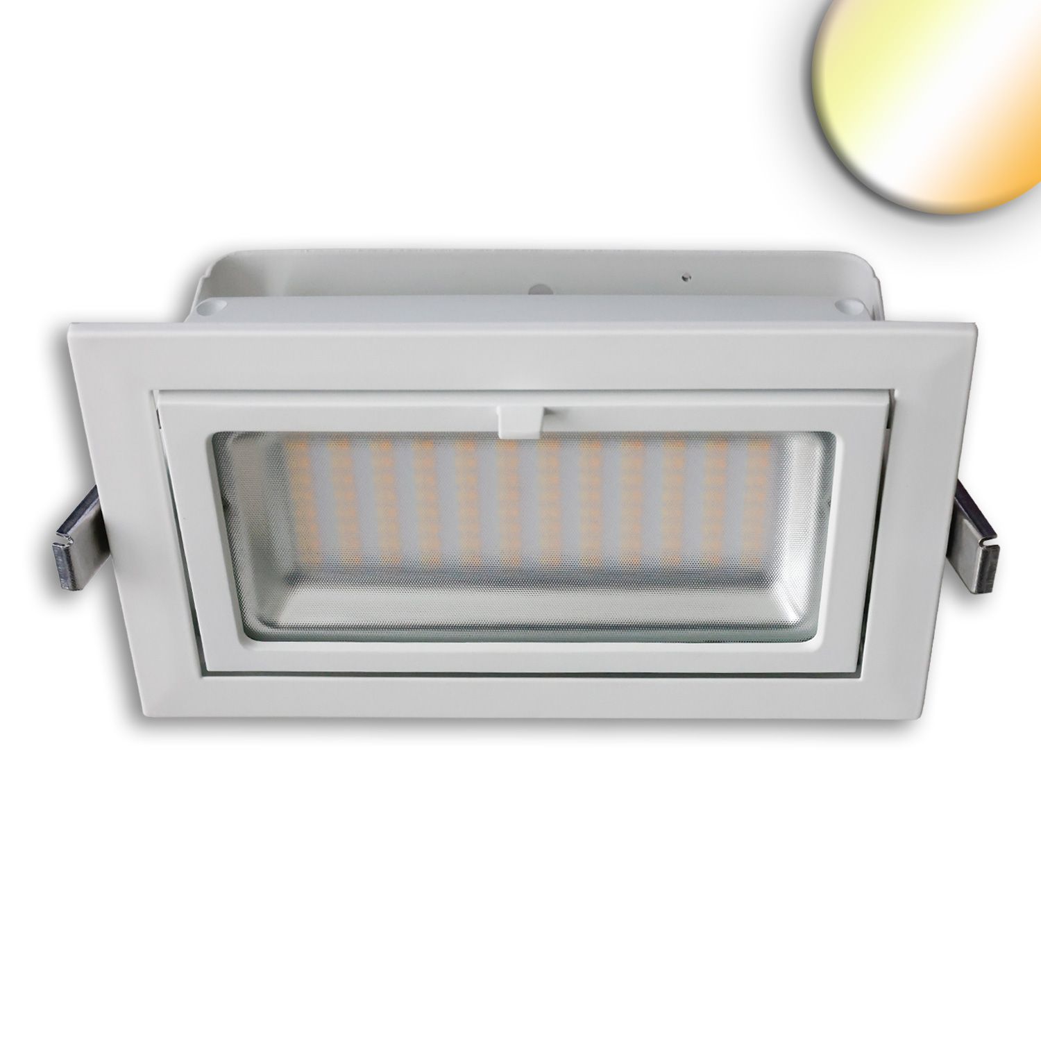ISOLED LED Shop-Downlight Box, 32W, ausschwenkbar, weiß, ColorSwitch 3000|4000|6000K, dimmbar ISOLED LED Shop-Downlight Box, 32W, ausschwenkbar, weiß, ColorSwitch 3000|4000|6000K, dimmbar - 1