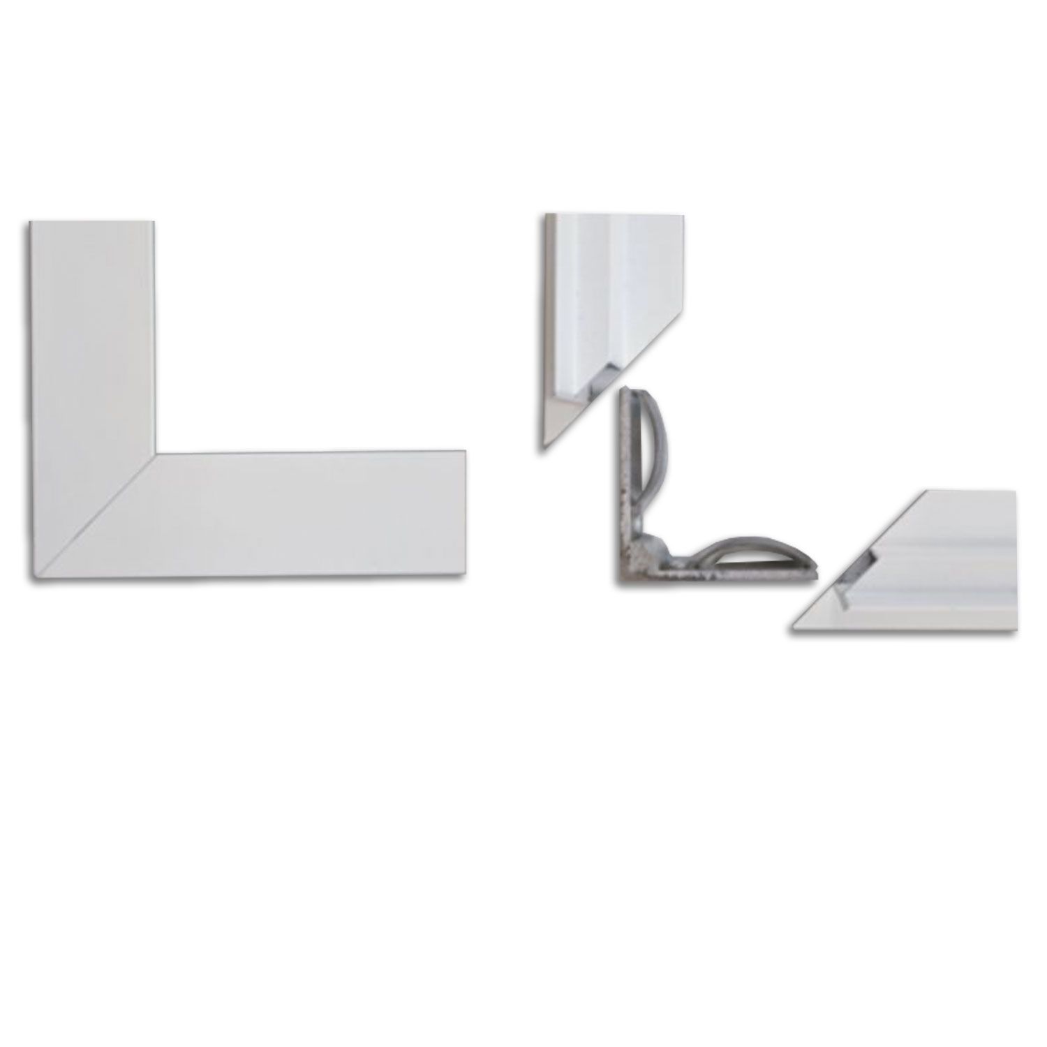 ISOLED Einbaurahmen weiß RAL 9016, für LED Panels 308x1550, steckbare Schnellmontage - 4