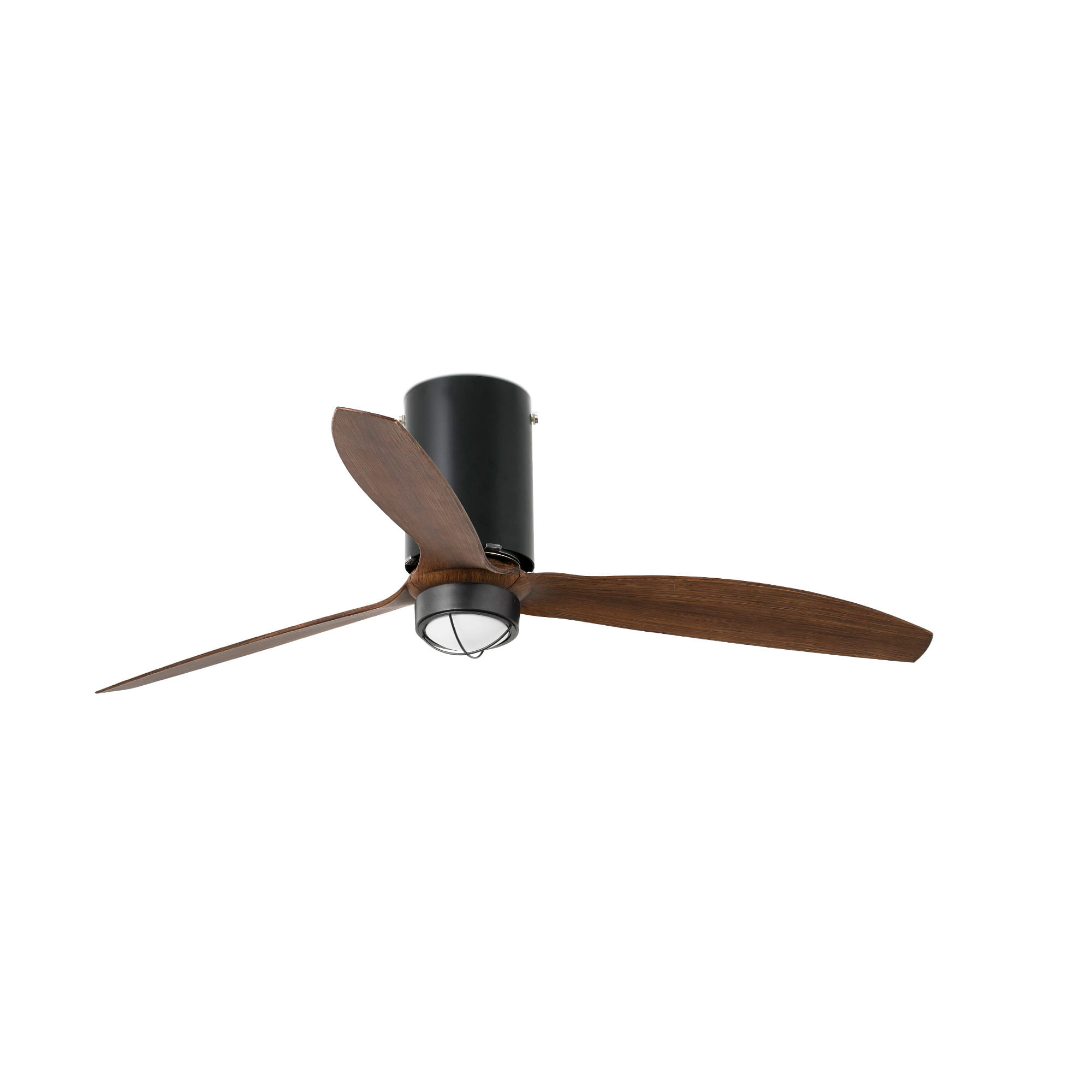 Faro MINI TUBE FAN M LED Mattschwarz/nussbaum Ventilator 3000K - Produktbild 1