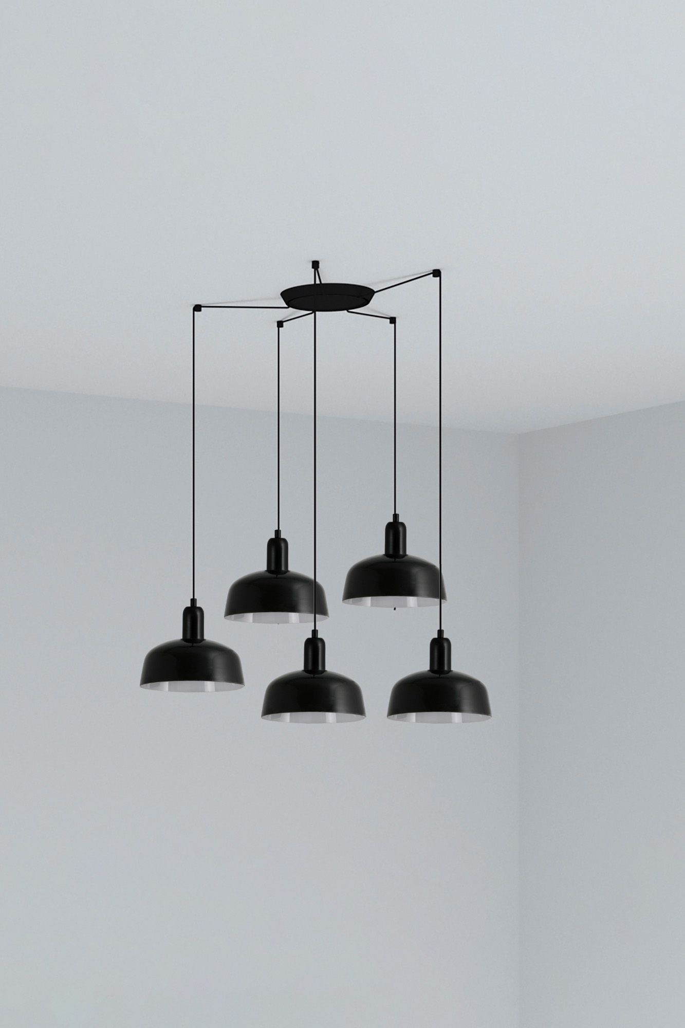 Faro TATAWIN S 5L Pendelleuchte Glas schwarz Faro TATAWIN S 5L Pendelleuchte Glas schwarz - 1
