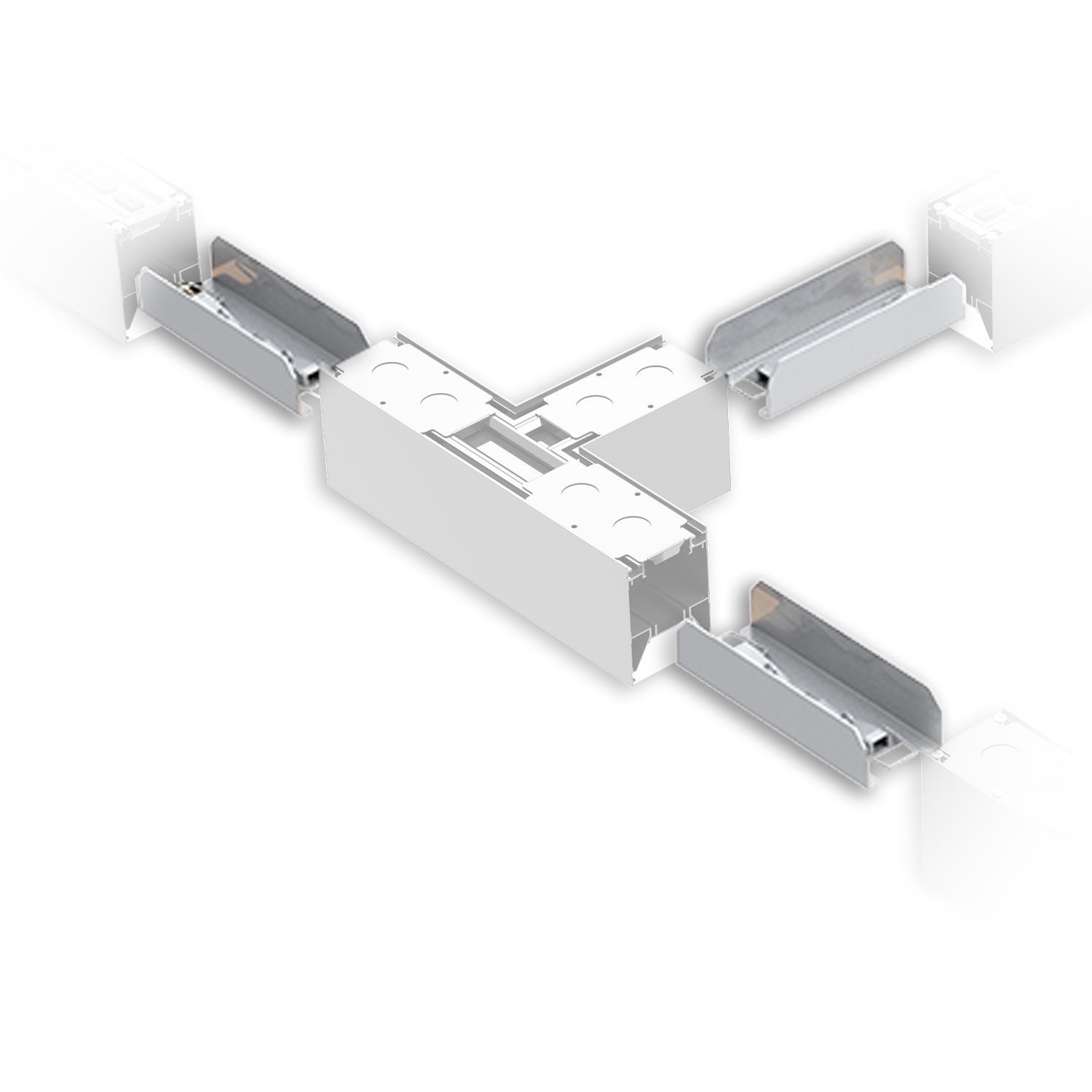ISOLED T-Verbinder für Aufbau/Hängeleuchte LINKLINE50 weiß - 2