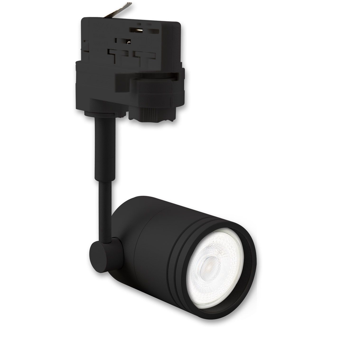 ISOLED 3-Phasen Schienen-Adapter für GU10-Spots, schwarz matt - 3
