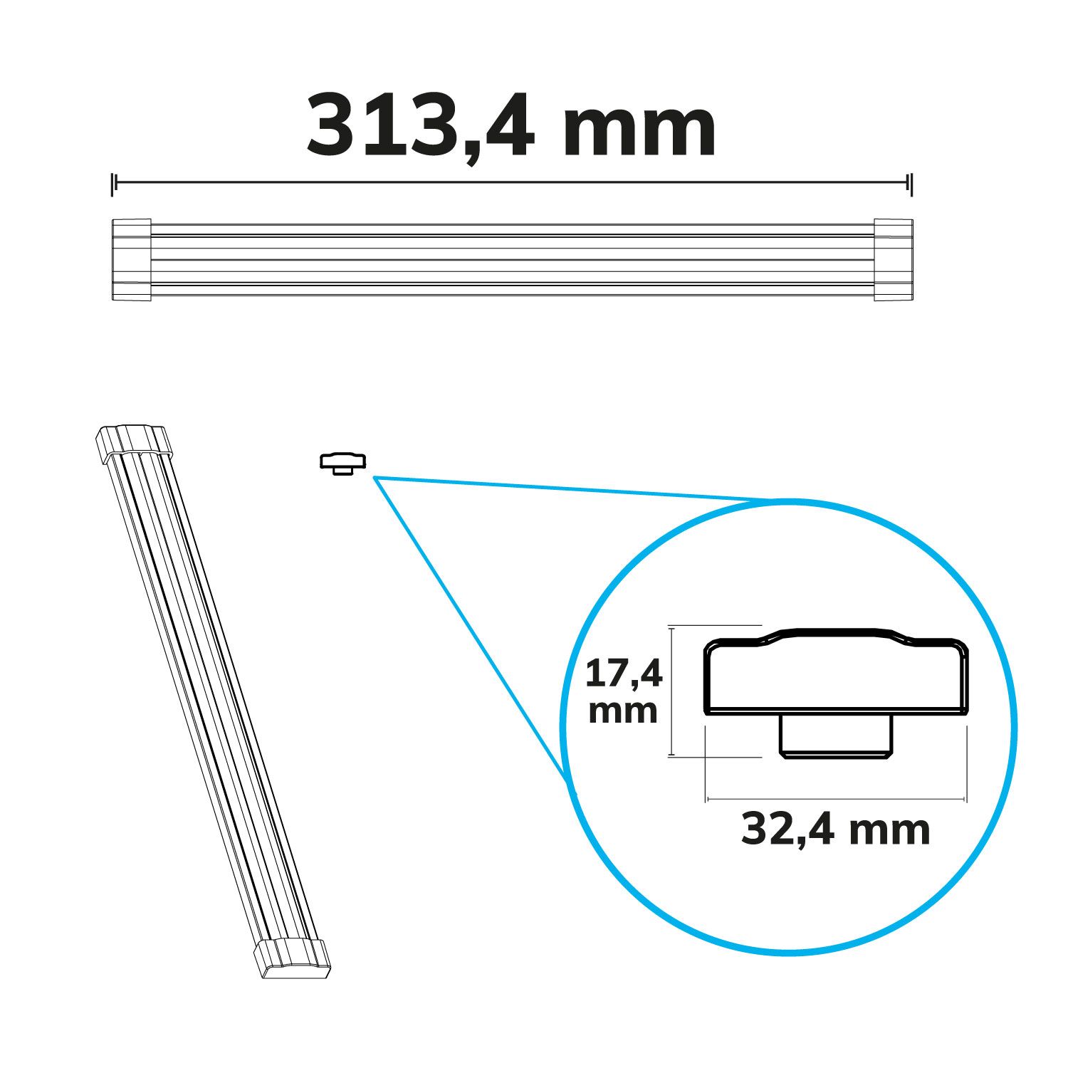 ISOLED LINKLINE50 UP-Modul 5W für 60cm LED Hängeleuchte LINKLINE50 schwarz - 3