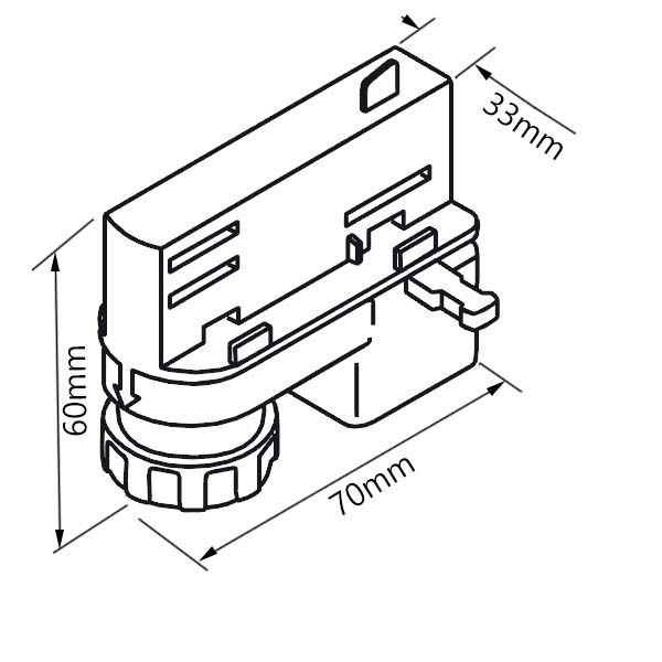 ISOLED 3-Phasen Universaladapter, schwarz - 3