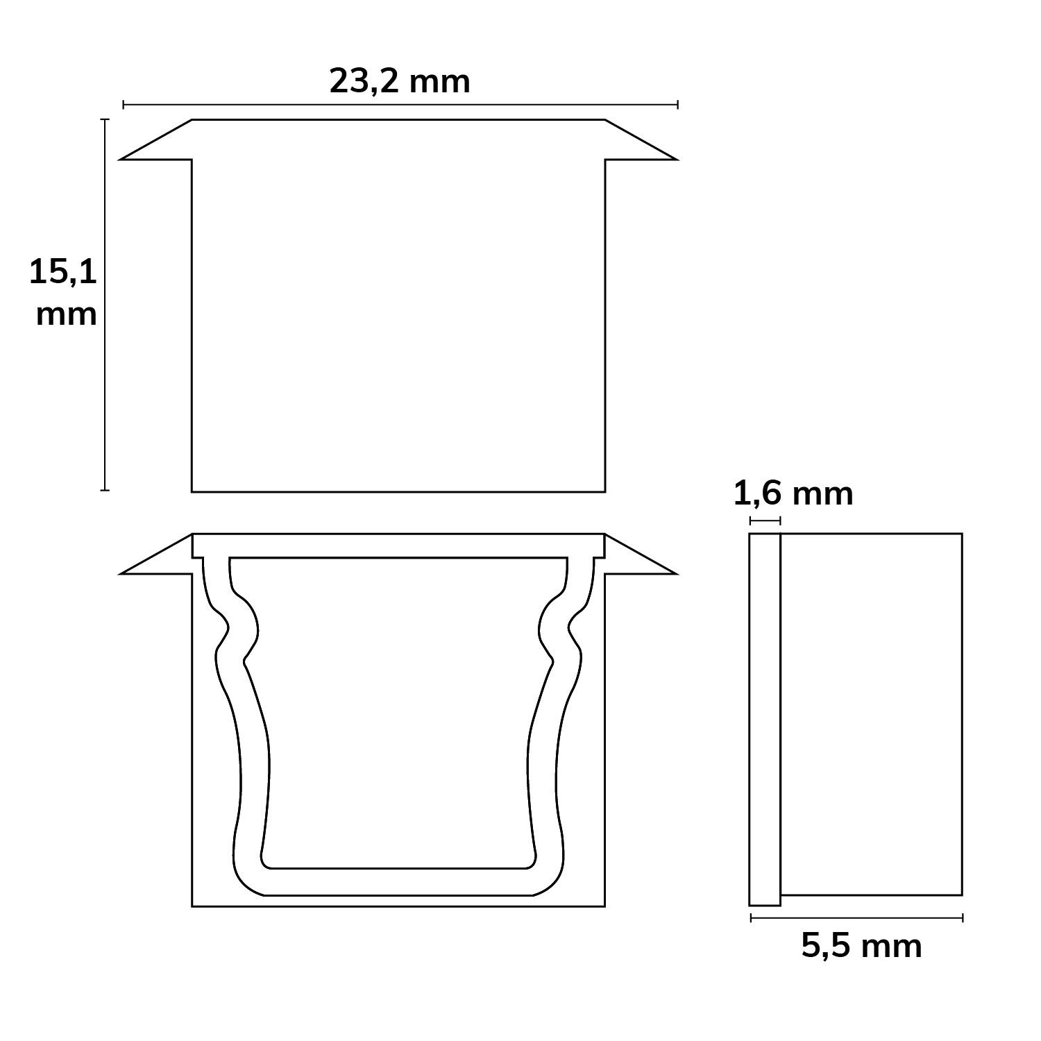 ISOLED Endkappe EC85 für Profil PURE12 D, 1 STK - 3