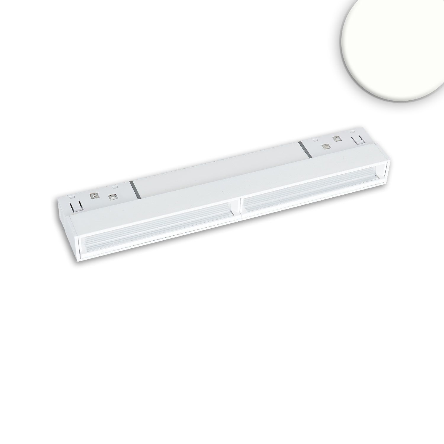 ISOLED Track48 Wallwasher 22cm weiß, 12W, 100° asymetrisch, 48V DC, 4000K, CRI90, Line+, DALI dimmbar - 1