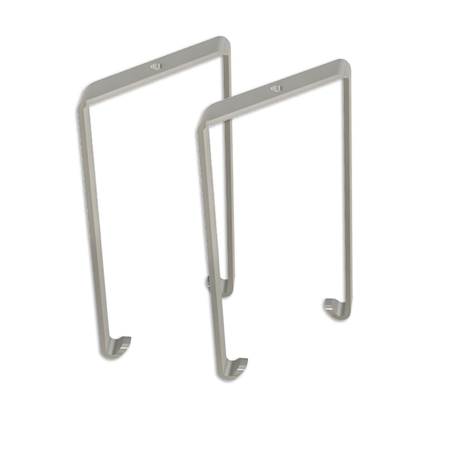 ISOLED Montagebügel Z64 für Leuchtenprofil HALON zur Deckenanbau-Montage, 2 STK, silber - 2