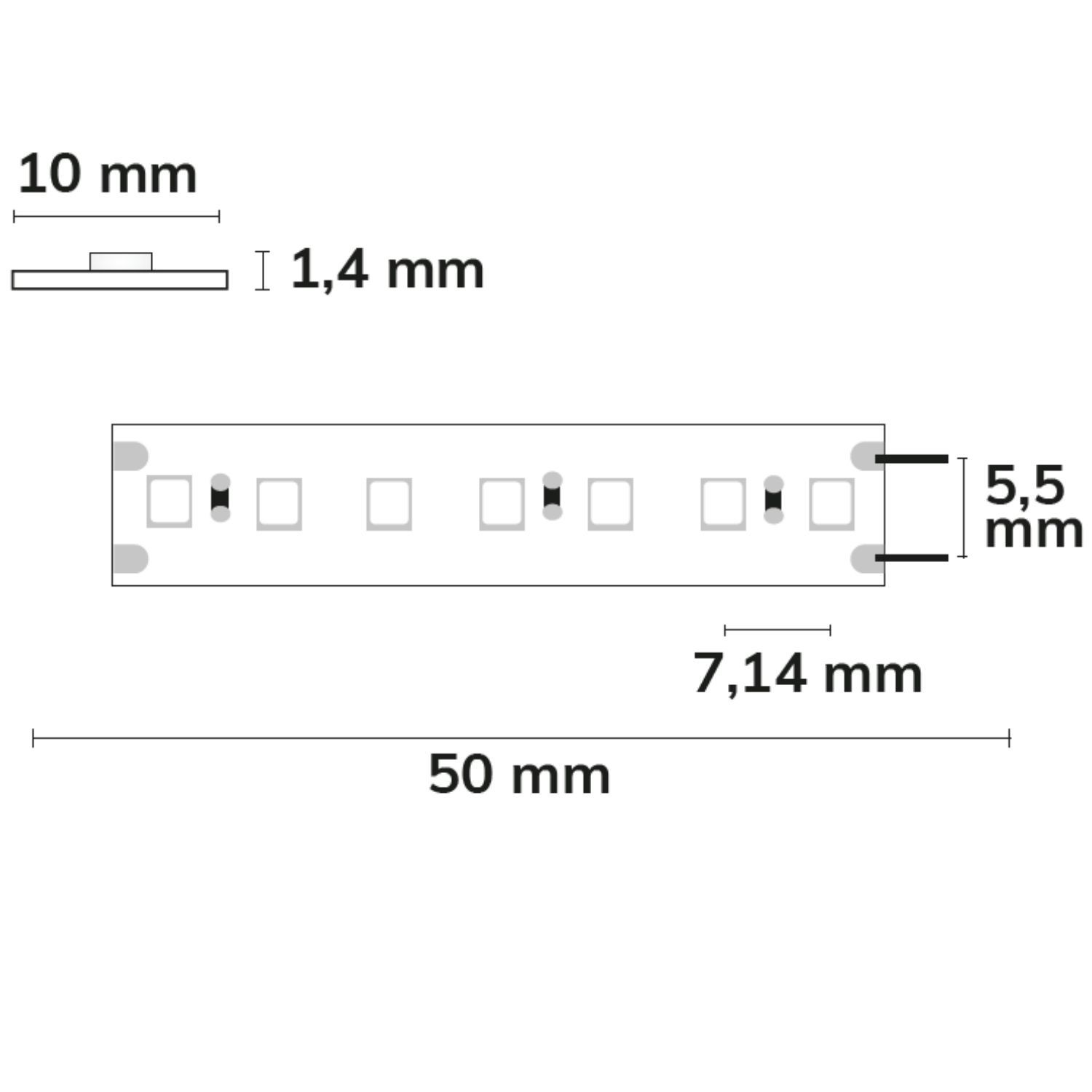 ISOLED LED CRI Food Flexband Fish, 24V DC, 14,4W, IP20, 5m Rolle, 140 LED/m - 2