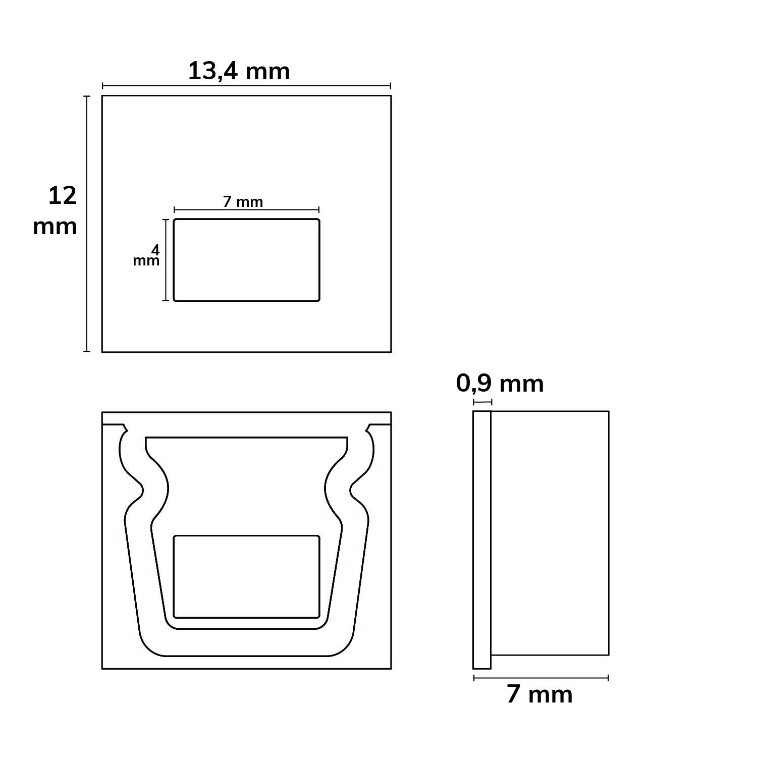 ISOLED Endkappe EC82W weiß für Profil SURF10 mit Kabeldurchführung, 1 STK - 3
