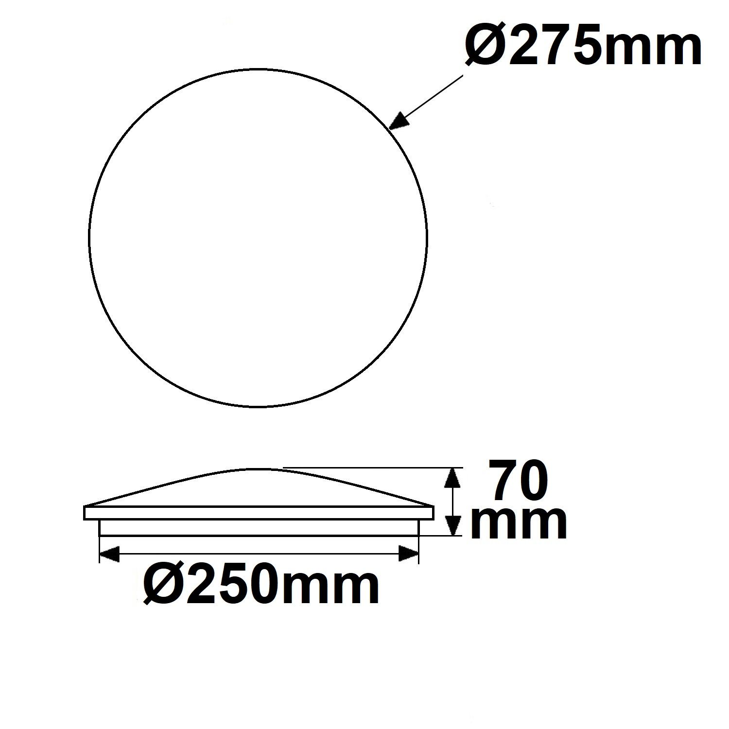 ISOLED LED Decken/Wandleuchte 18W, weiß, IP54, ColorSwitch 3000|4000|5000K - 4