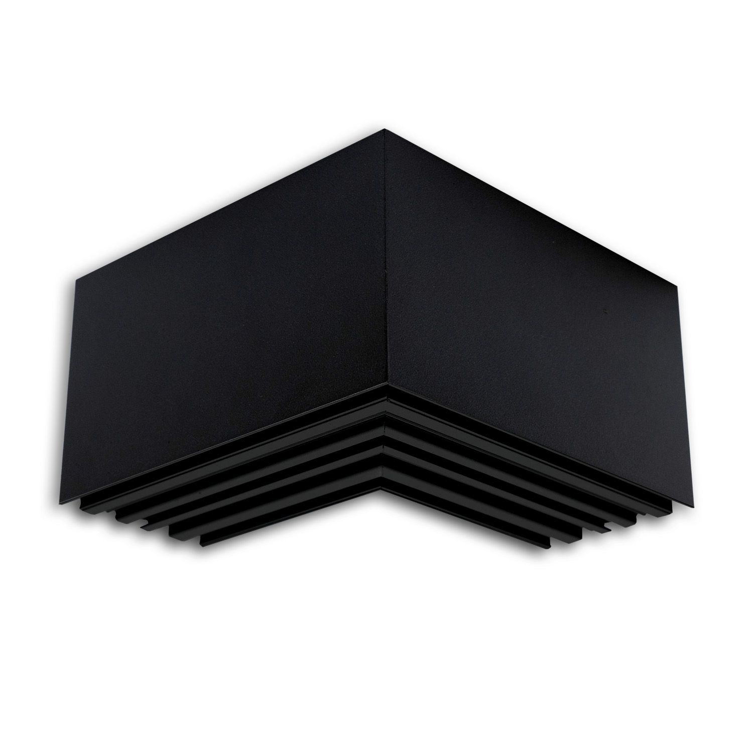 ISOLED LAMP40 90° Eck, geschweißt, 140x140mm, schwarz RAL 9005, exkl. Cover - 2