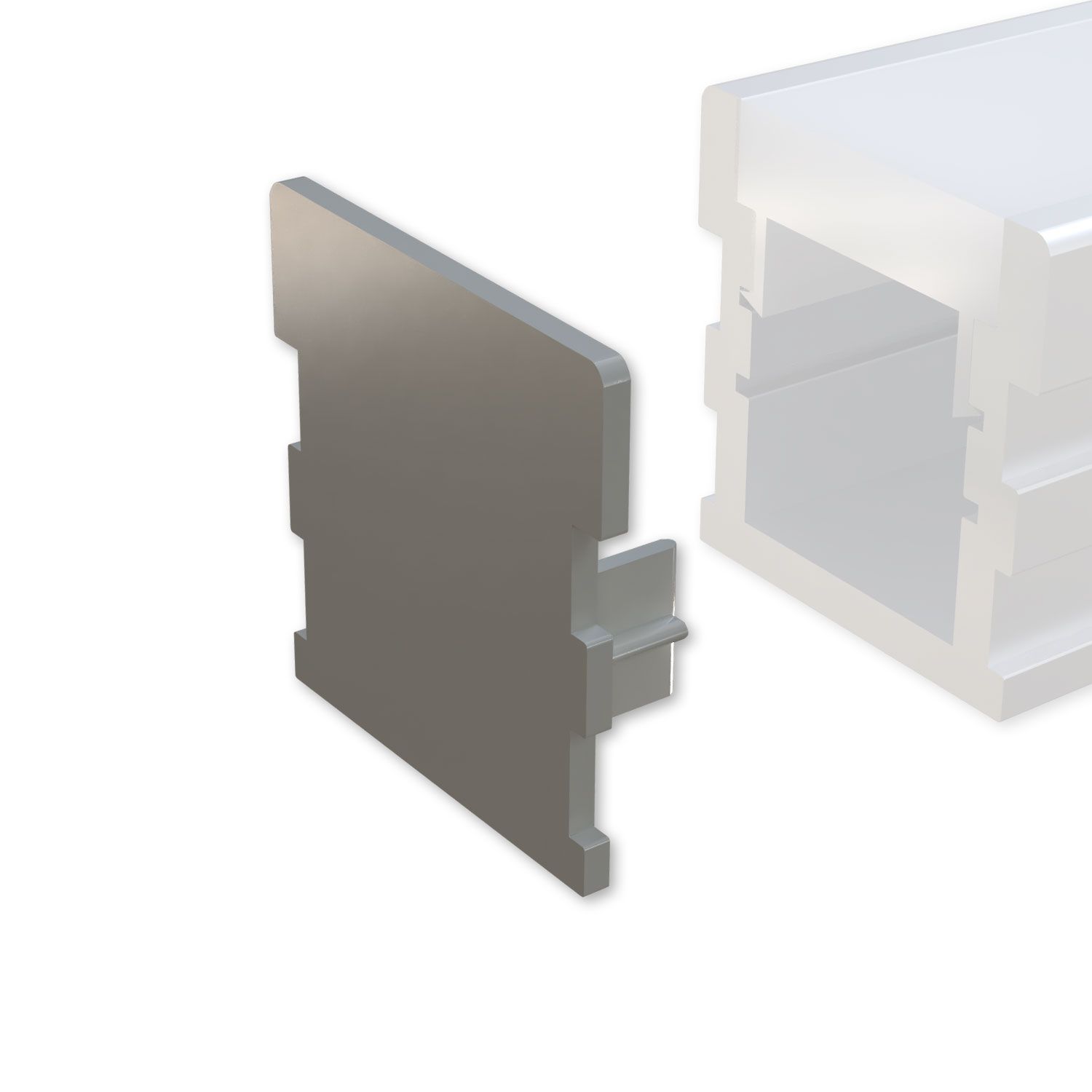ISOLED Endkappen-Set EC134 für LED Profil GROUND-OUT16, Kunststoff, 3 STK - 3