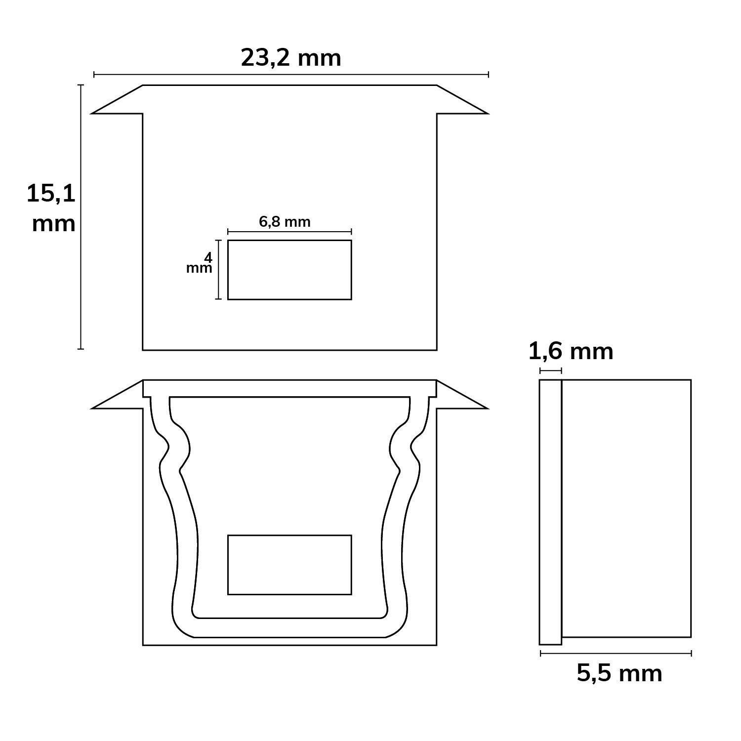 ISOLED Endkappe EC86 für Profil PURE12 D mit Kabeldurchführung, 1 STK - 3