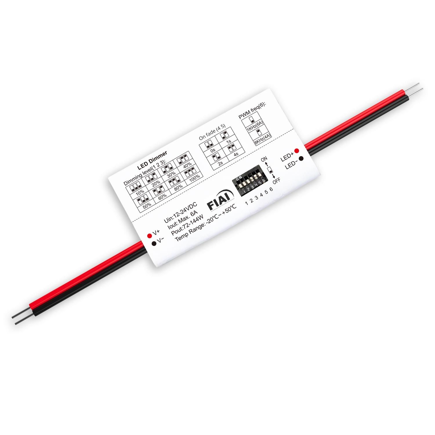ISOLED LED Soft-On Multi-PWM-Dimmer, 1 Kanal, 12-24V DC 6A - 1