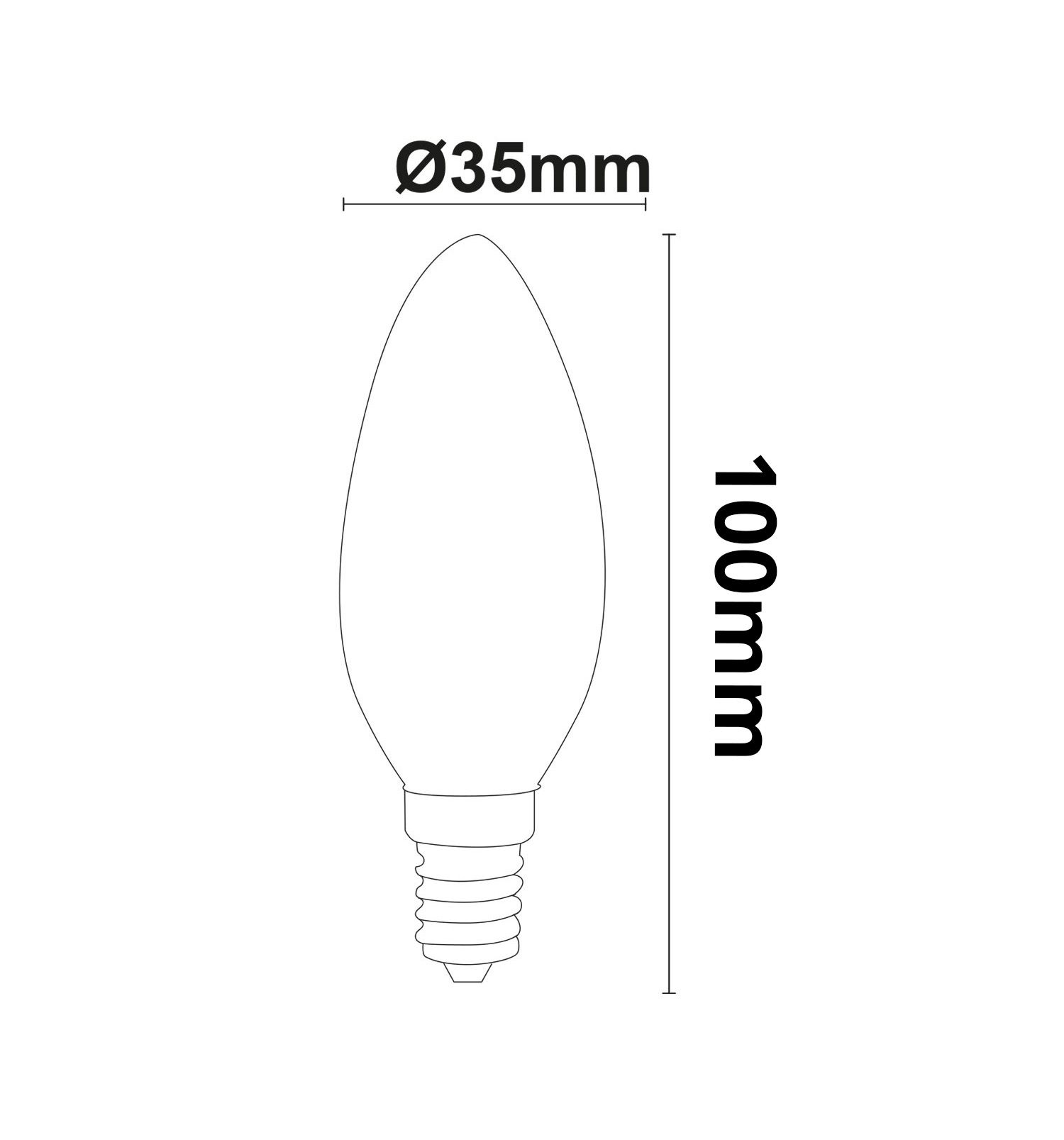 ISOLED E14 LED Kerze, 4W, klar, warmweiß, 3er Pack - 2