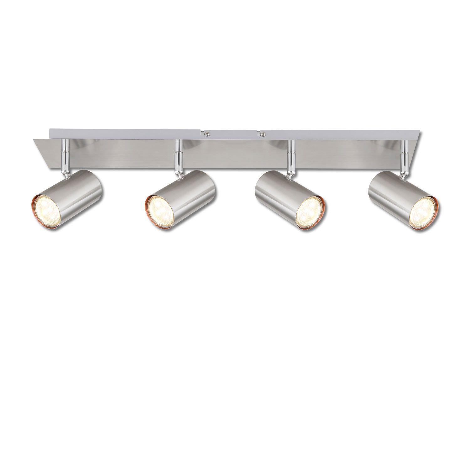 ISOLED Deckenstrahler nickel matt, 4xGU10 Fassung, exkl. Leuchtmittel - 1