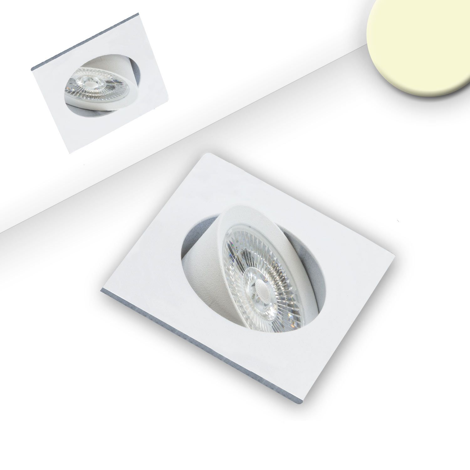 ISOLED LED Einbauleuchte Slim68 weiß, eckig, 9W, warmweiß, dimmbar ISOLED LED Einbauleuchte Slim68 weiß, eckig, 9W, warmweiß, dimmbar - 1