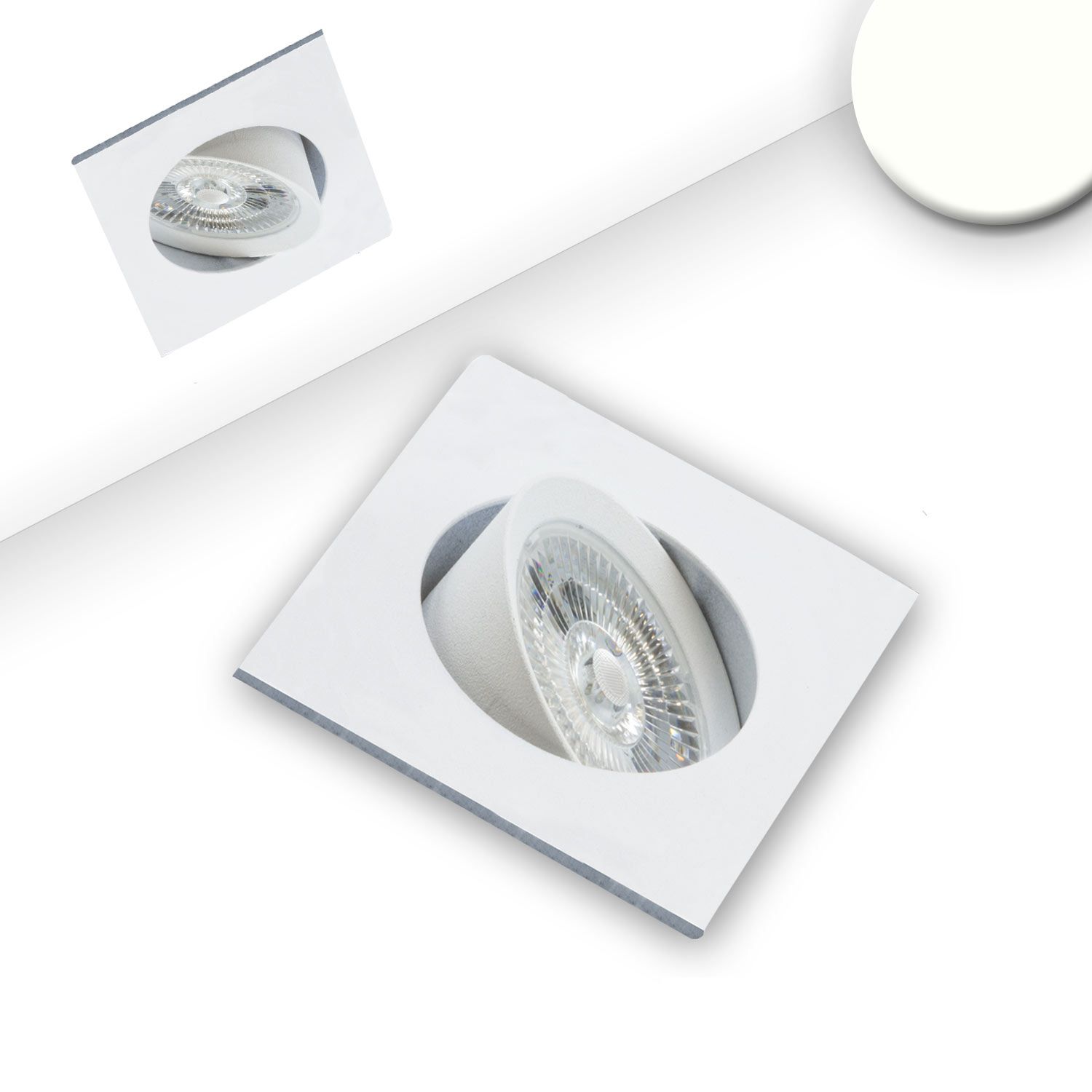 ISOLED LED Einbauleuchte Slim68 weiß, eckig, 9W, neutralweiß, dimmbar ISOLED LED Einbauleuchte Slim68 weiß, eckig, 9W, neutralweiß, dimmbar - 1