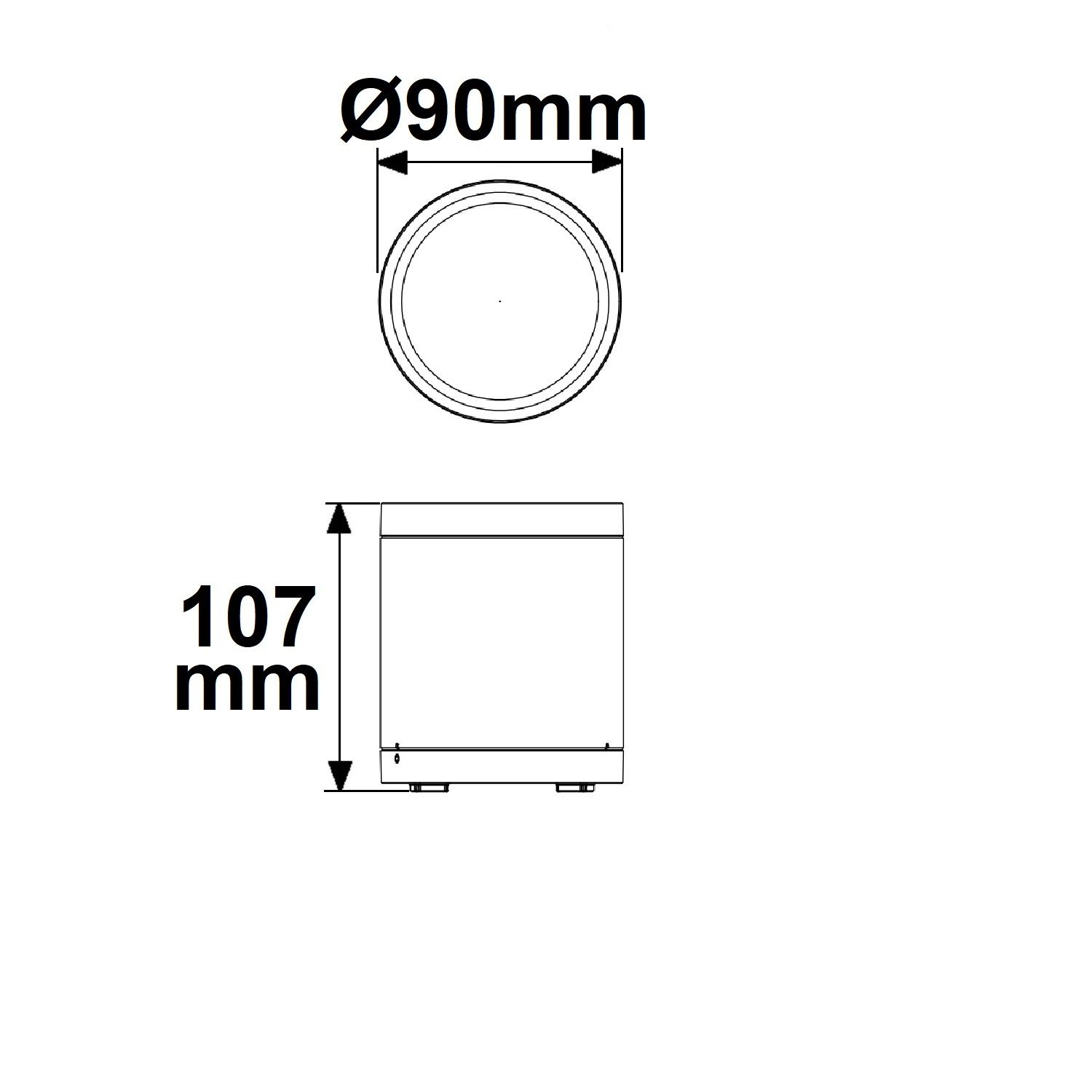 ISOLED LED Deckenaufbaustrahler IP65, weiß, 10W, ColorSwitch 3000|4000|5000K, dimmbar - 3