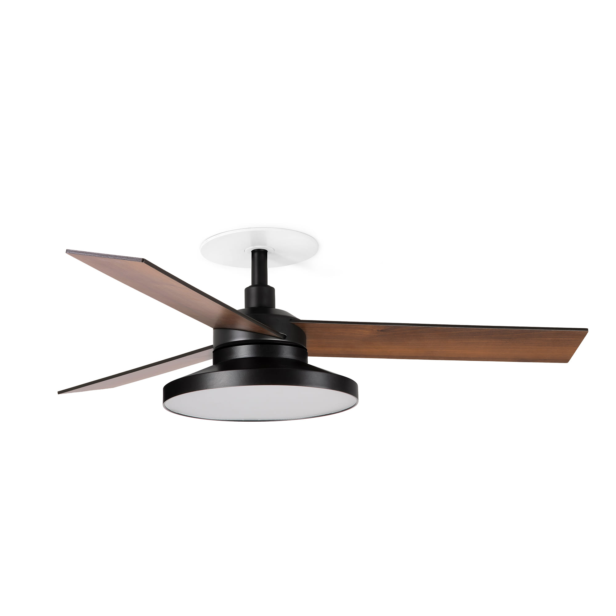Faro RUDDER RECESSED TAK 4 S Ventilator schwarz/Nussbaum 3000K - Produktbild 1