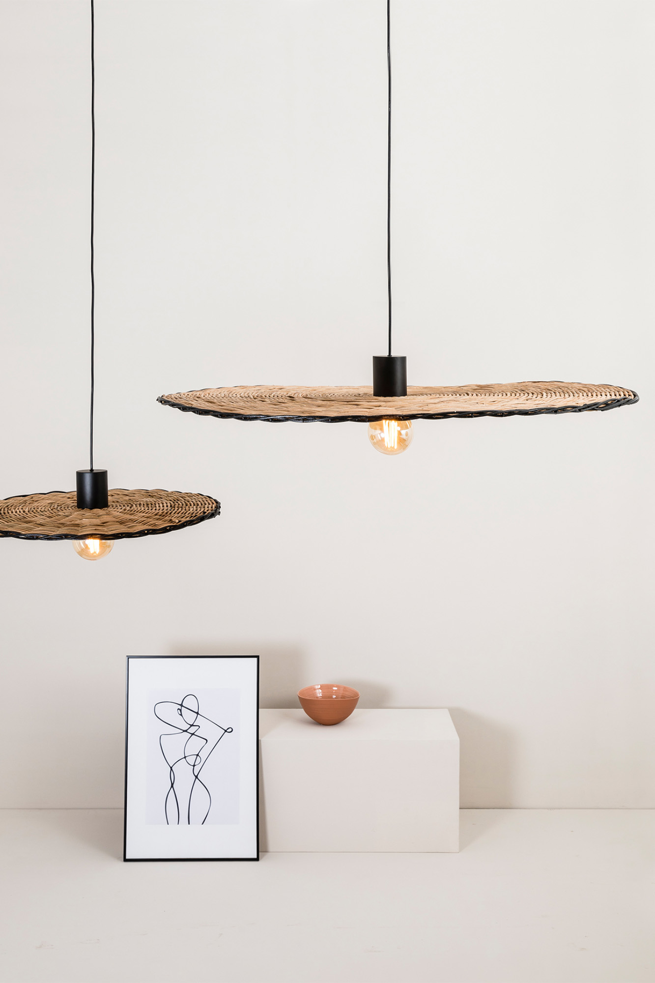 Faro COSTAS 1000 Pendelleuchte schwarz/rattan - 6