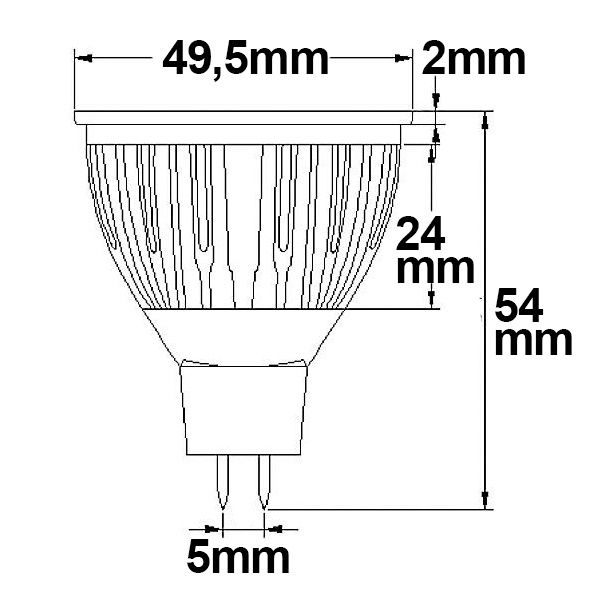 ISOLED MR16 LED Strahler 5,5W COB, 38°, warmweiß, dimmbar - 4